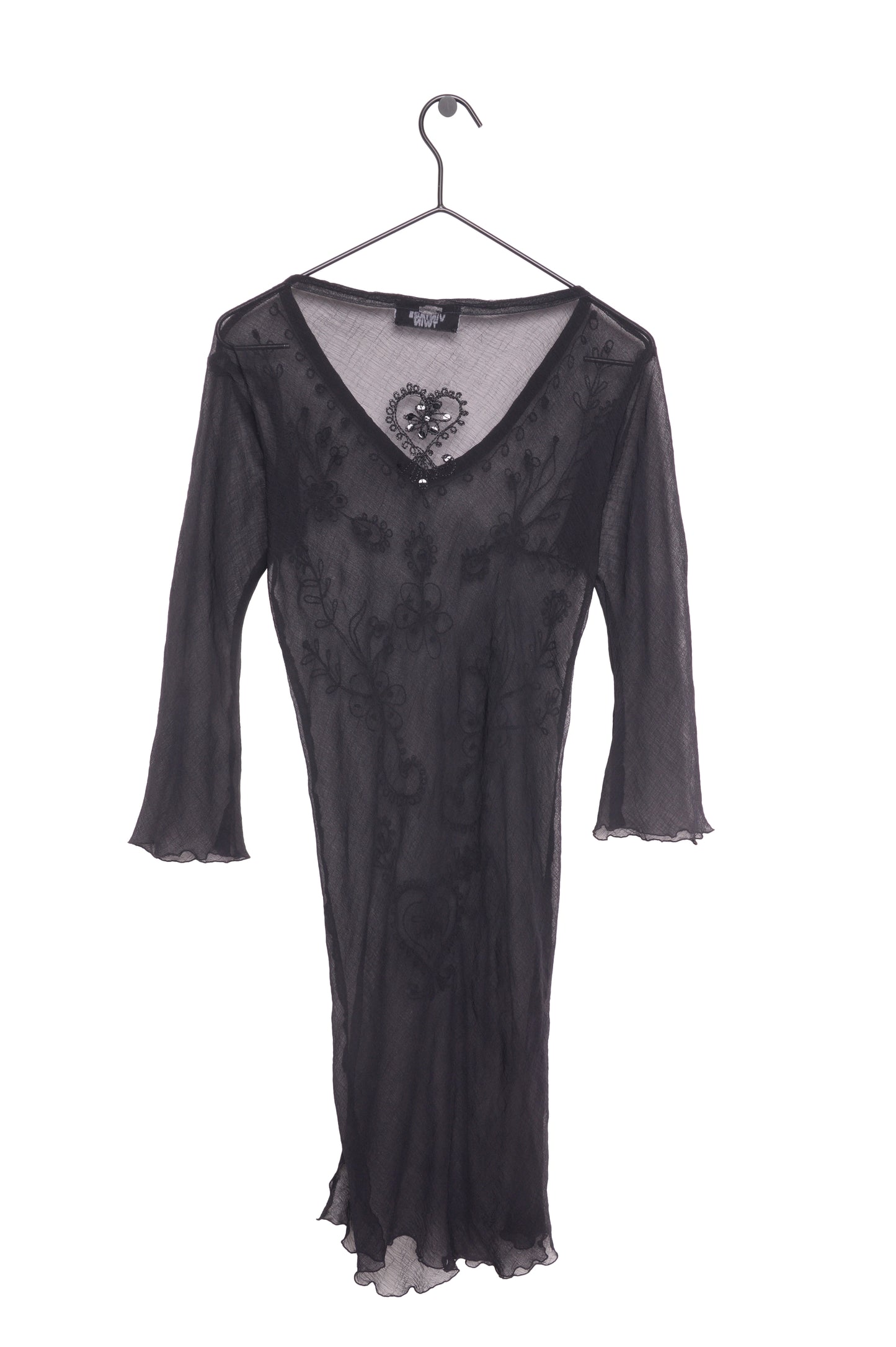 Sheer Sequin Embroidered Dress