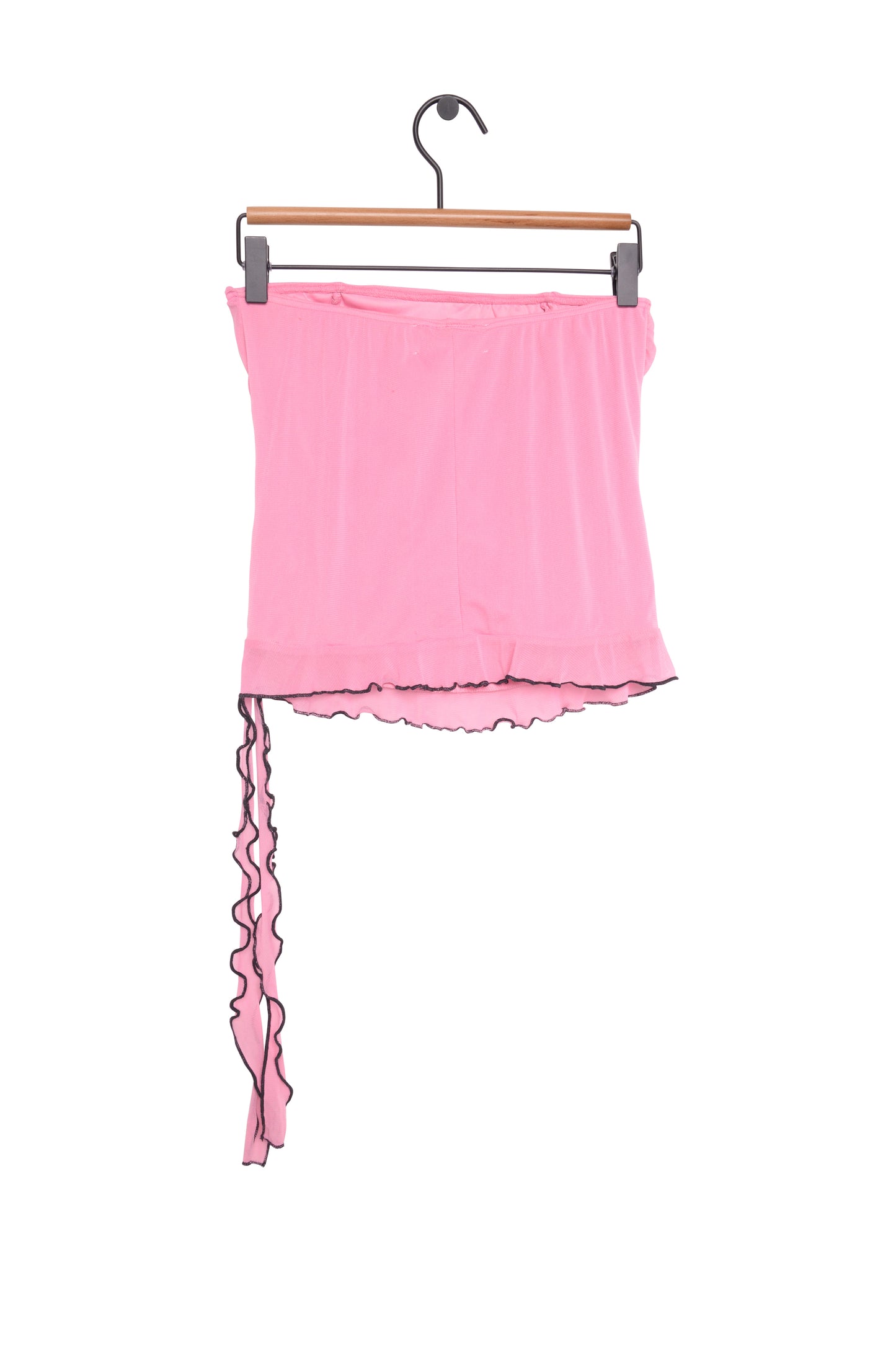 Y2K Strapless Mesh Top