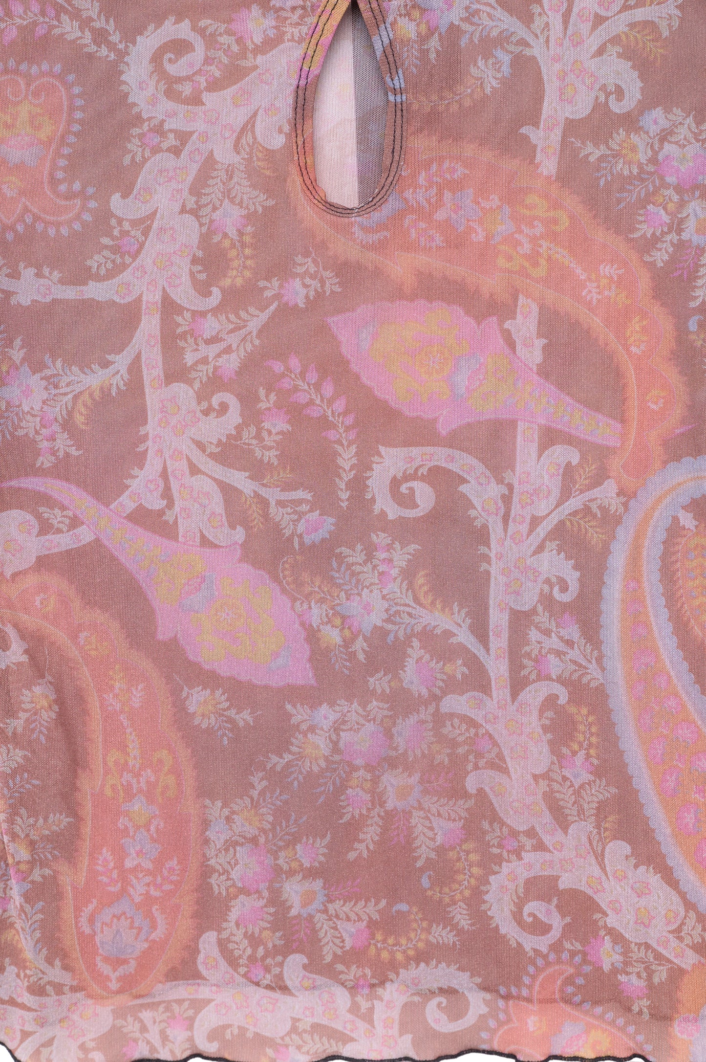 Y2K Sheer Paisley Top