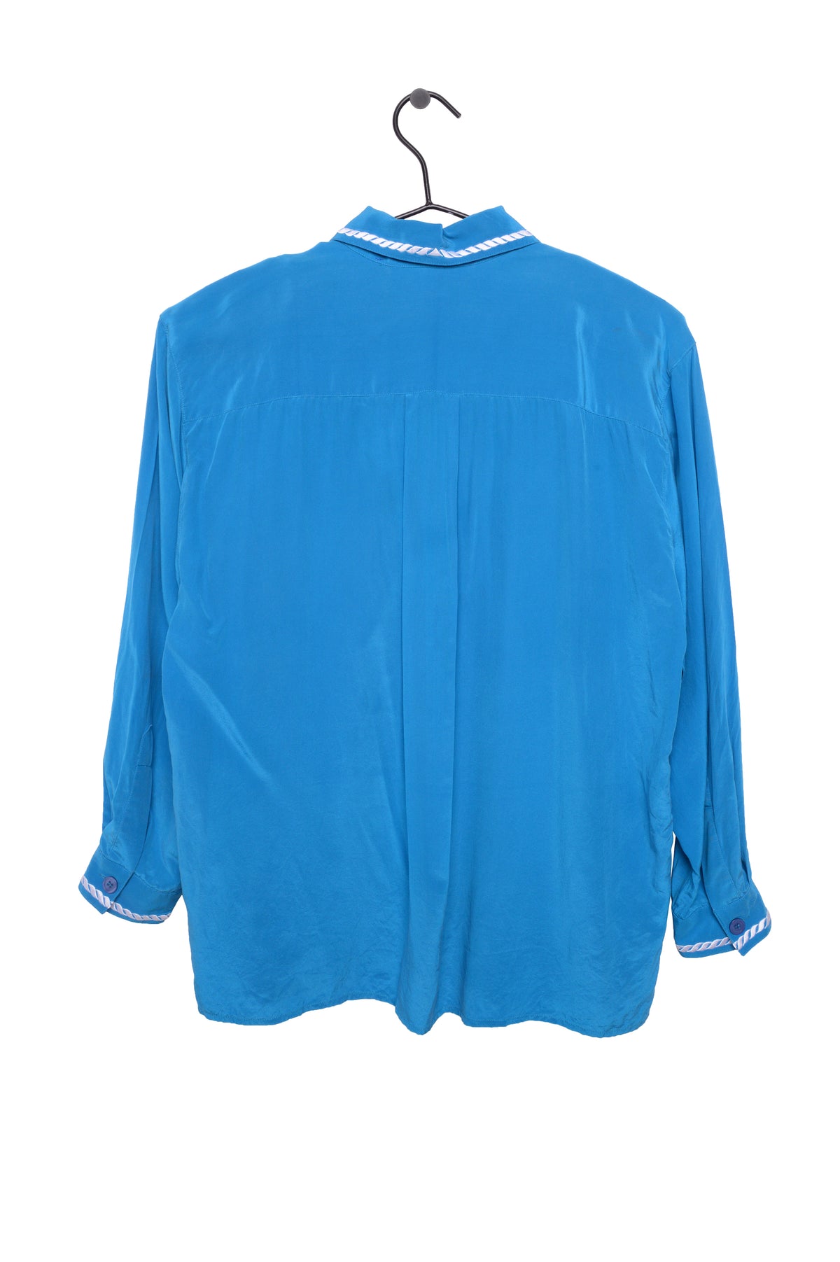 Western Silk Button Top