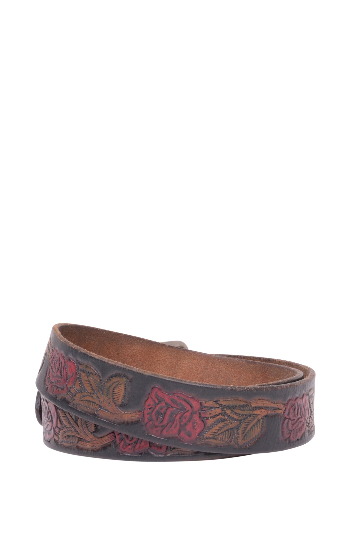 Roses Tooled Leather Belt