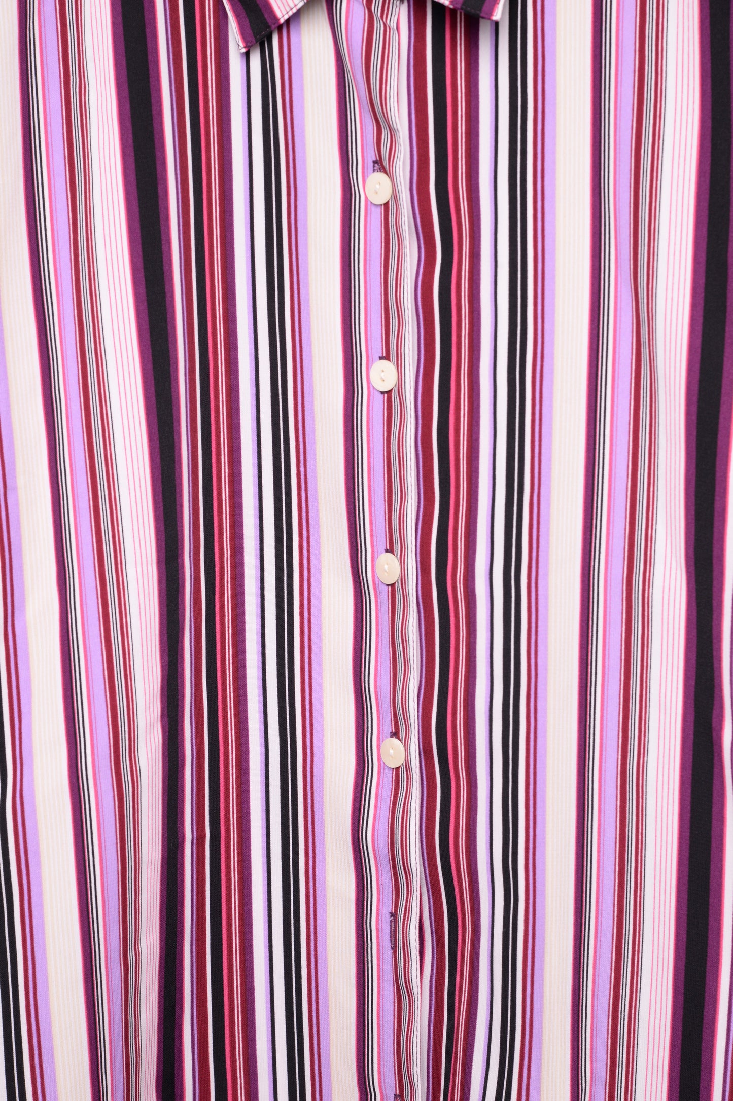 Berry Striped Button Blouse