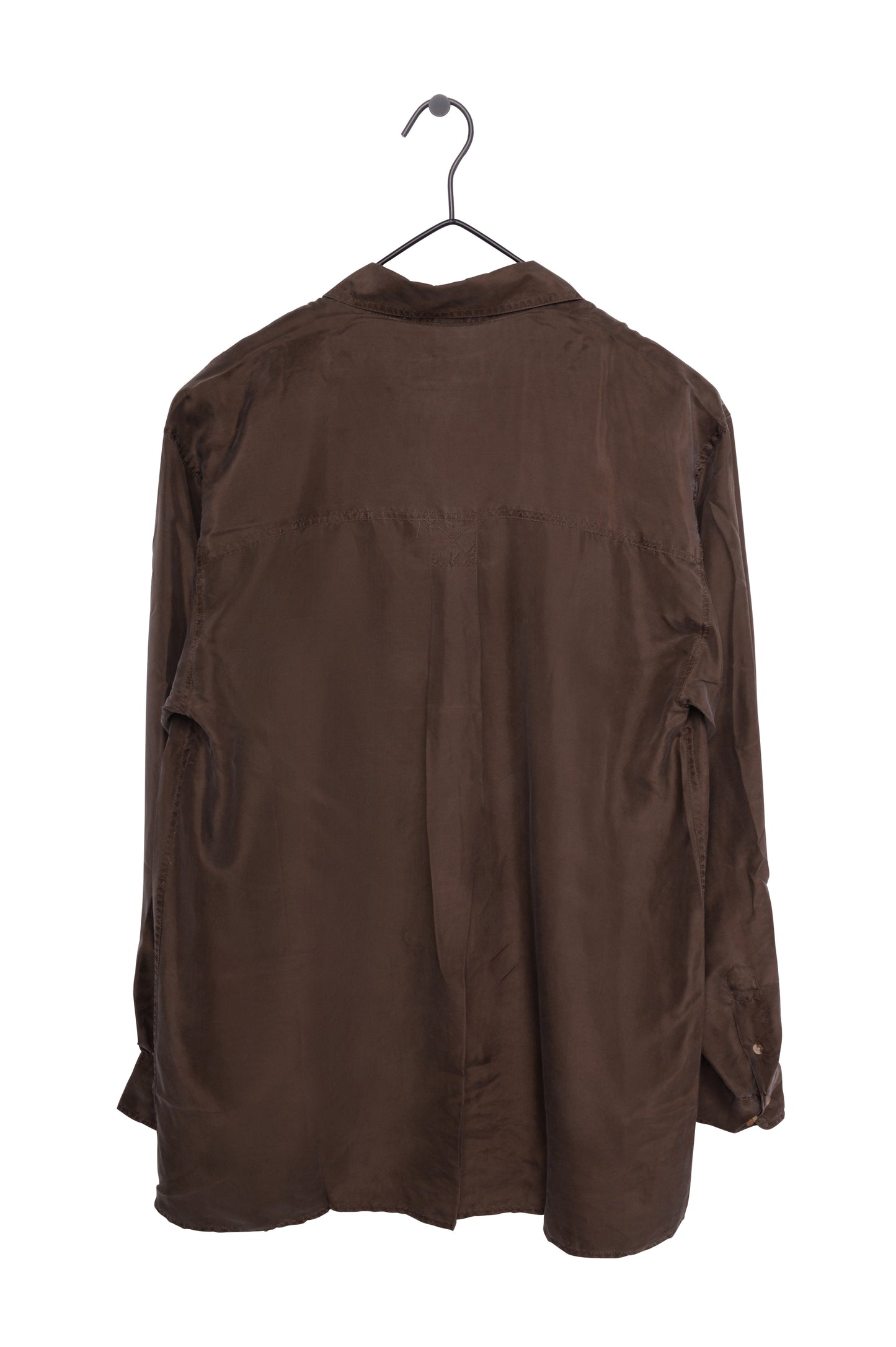 Chocolate Silk Button Down
