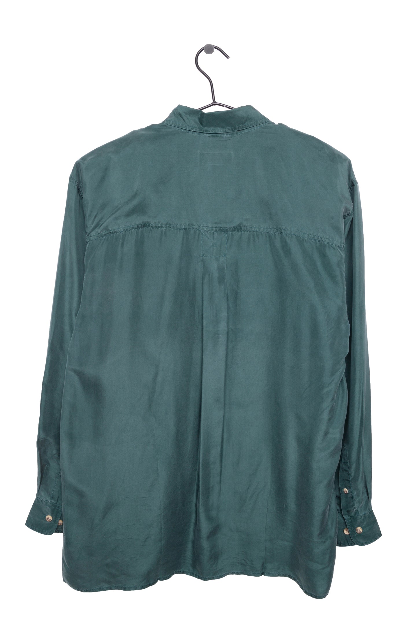 Evergreen Silk Button Down