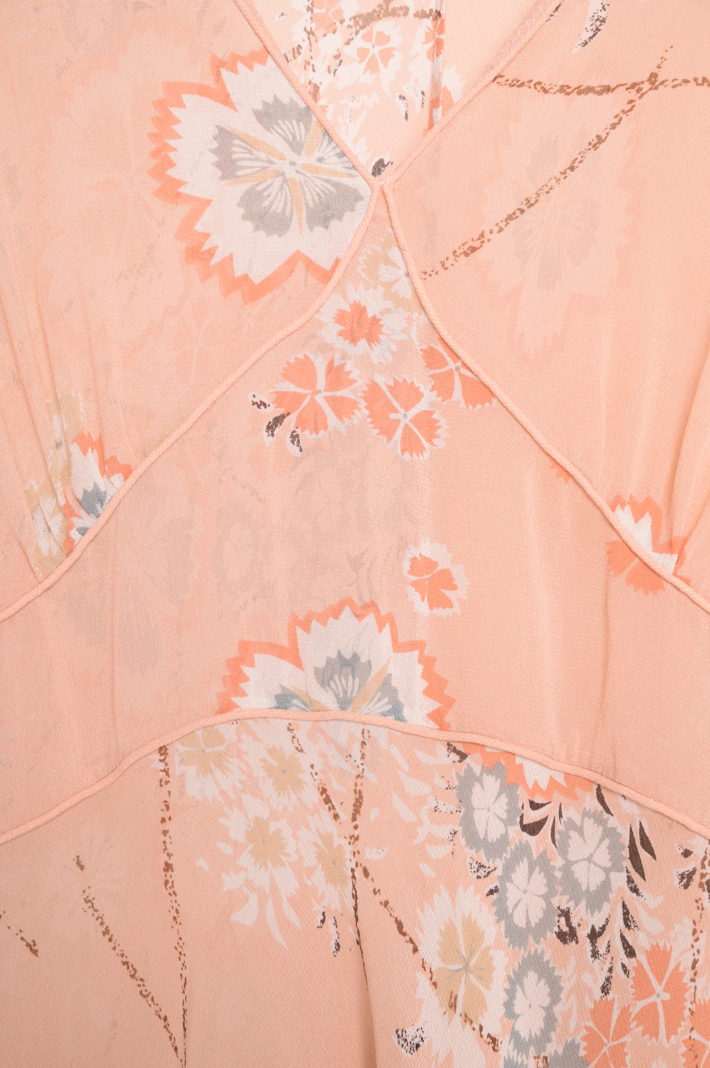 1990s Semi Sheer Floral Midi Dress