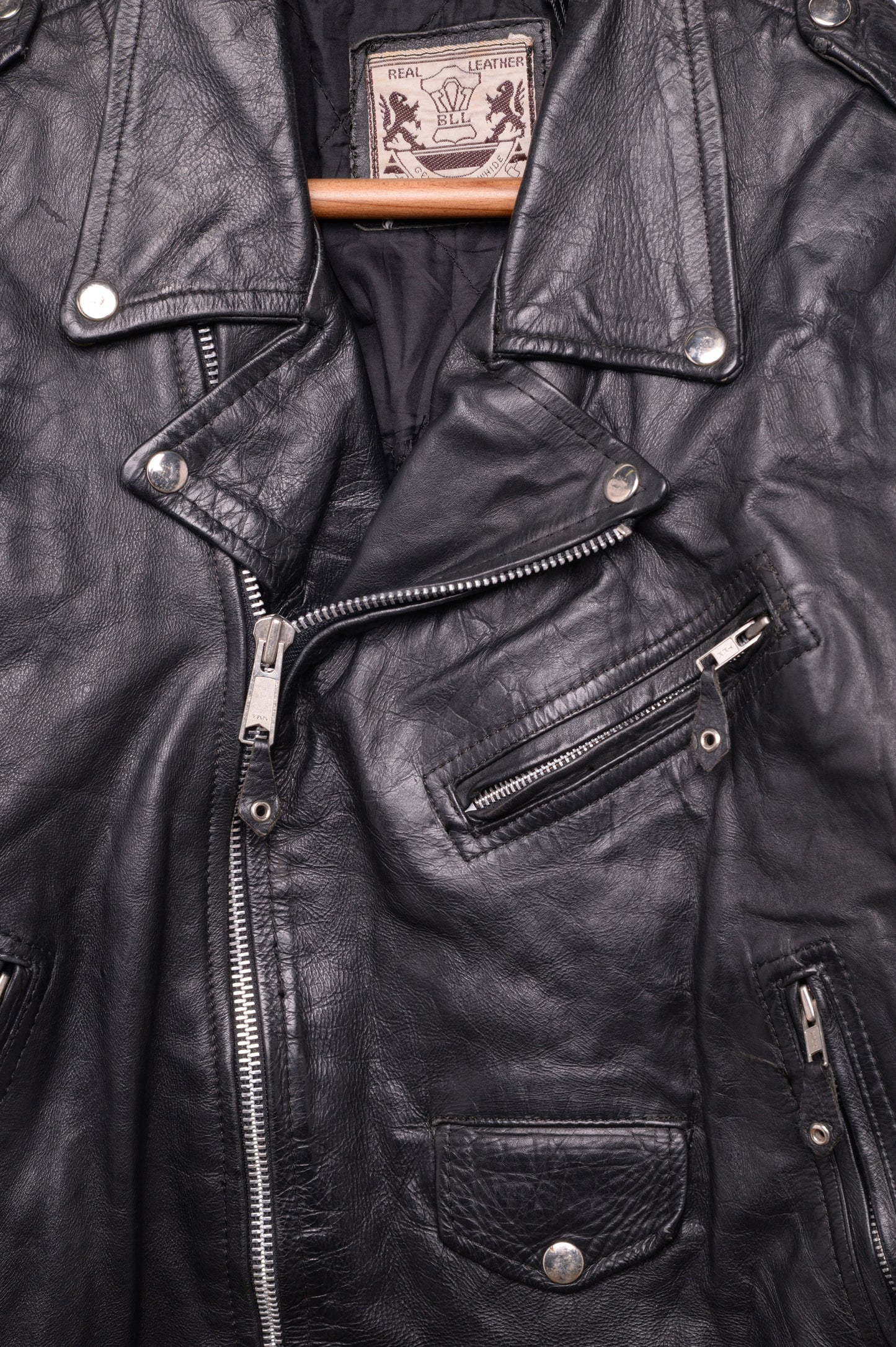 1980s Leather Moto Jacket
