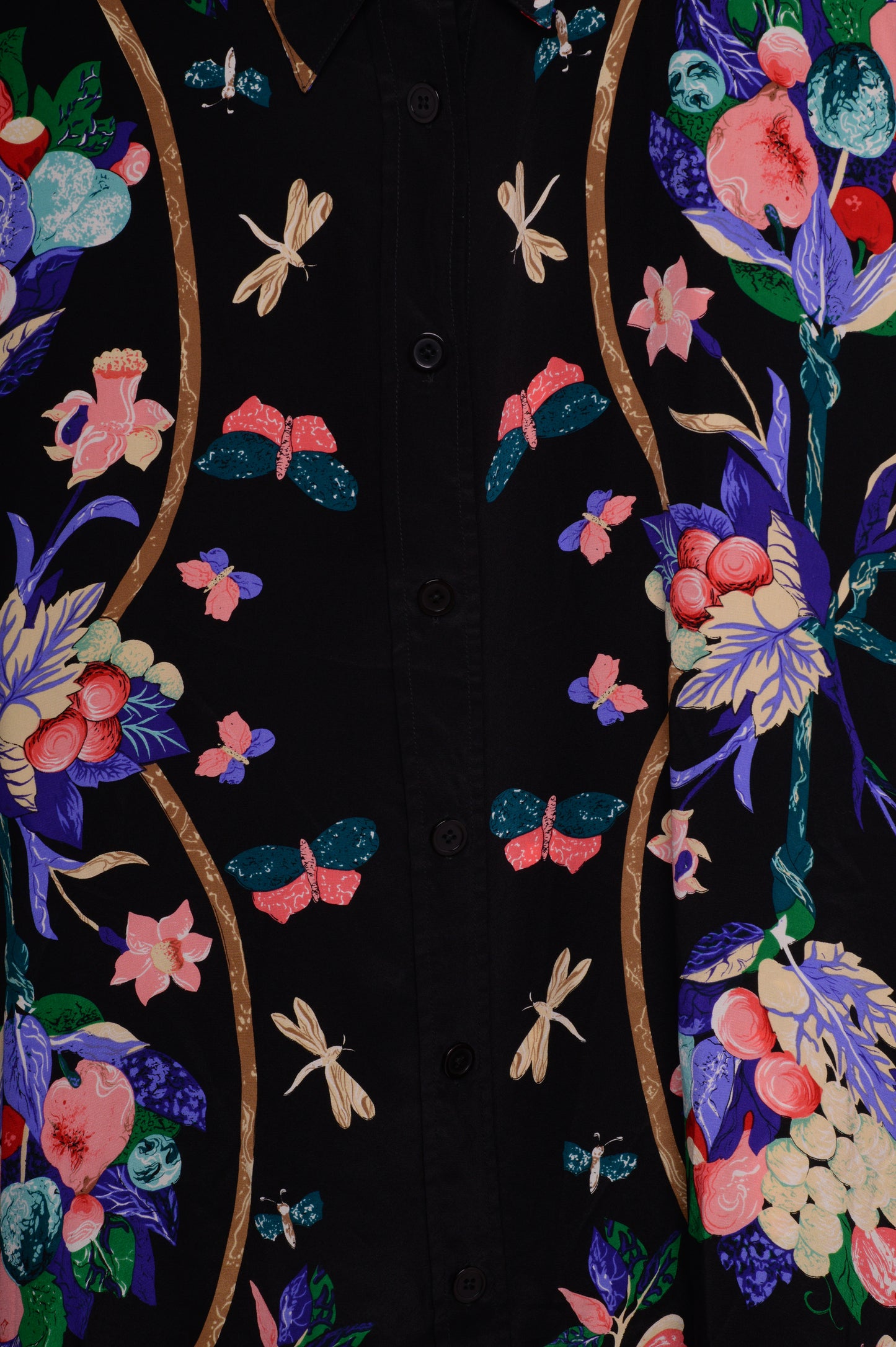 Silk Floral Fruits Top