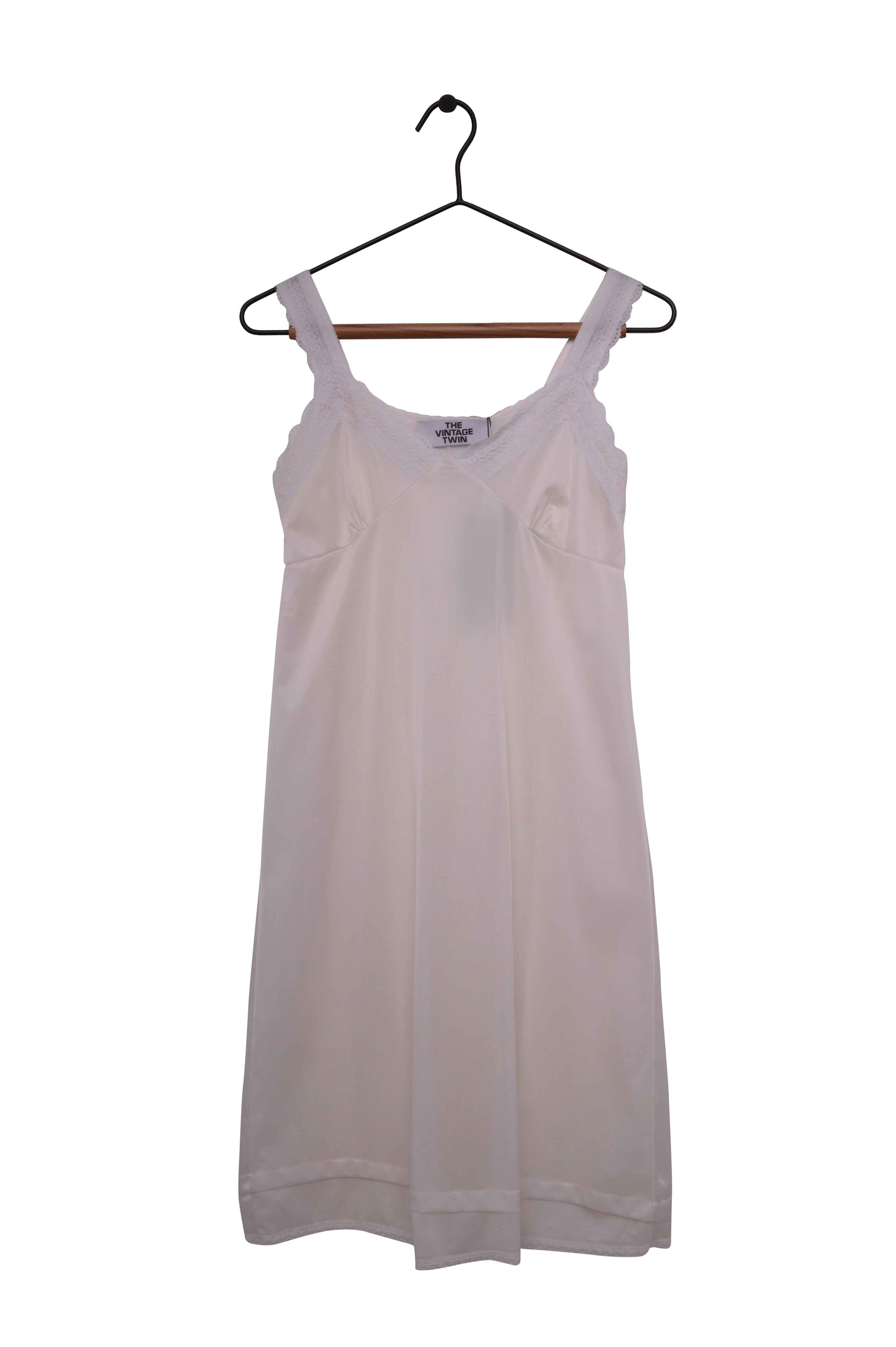 White Lace Trim Slip Dress Free Shipping
