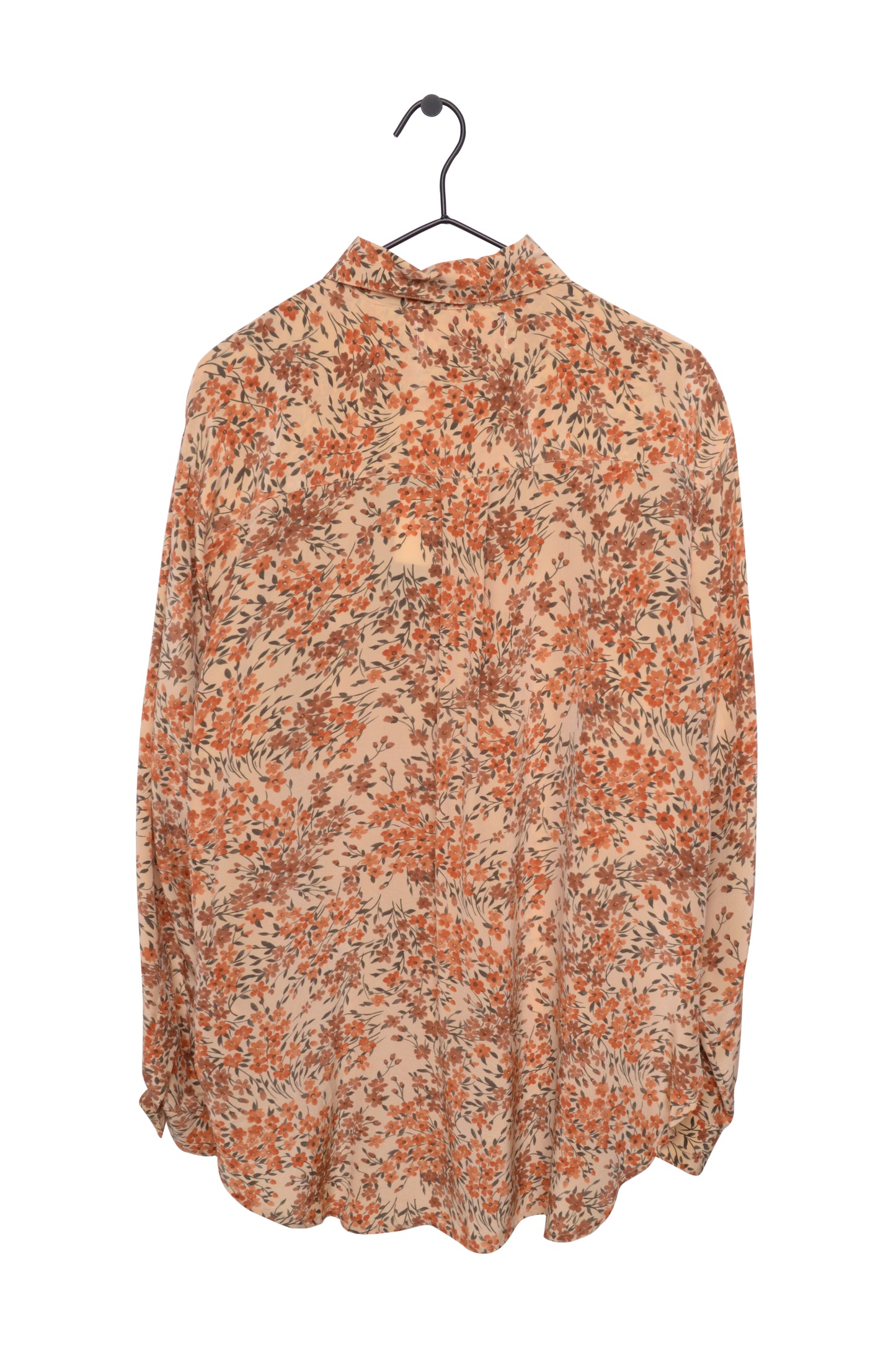 Floral Silk Button Top