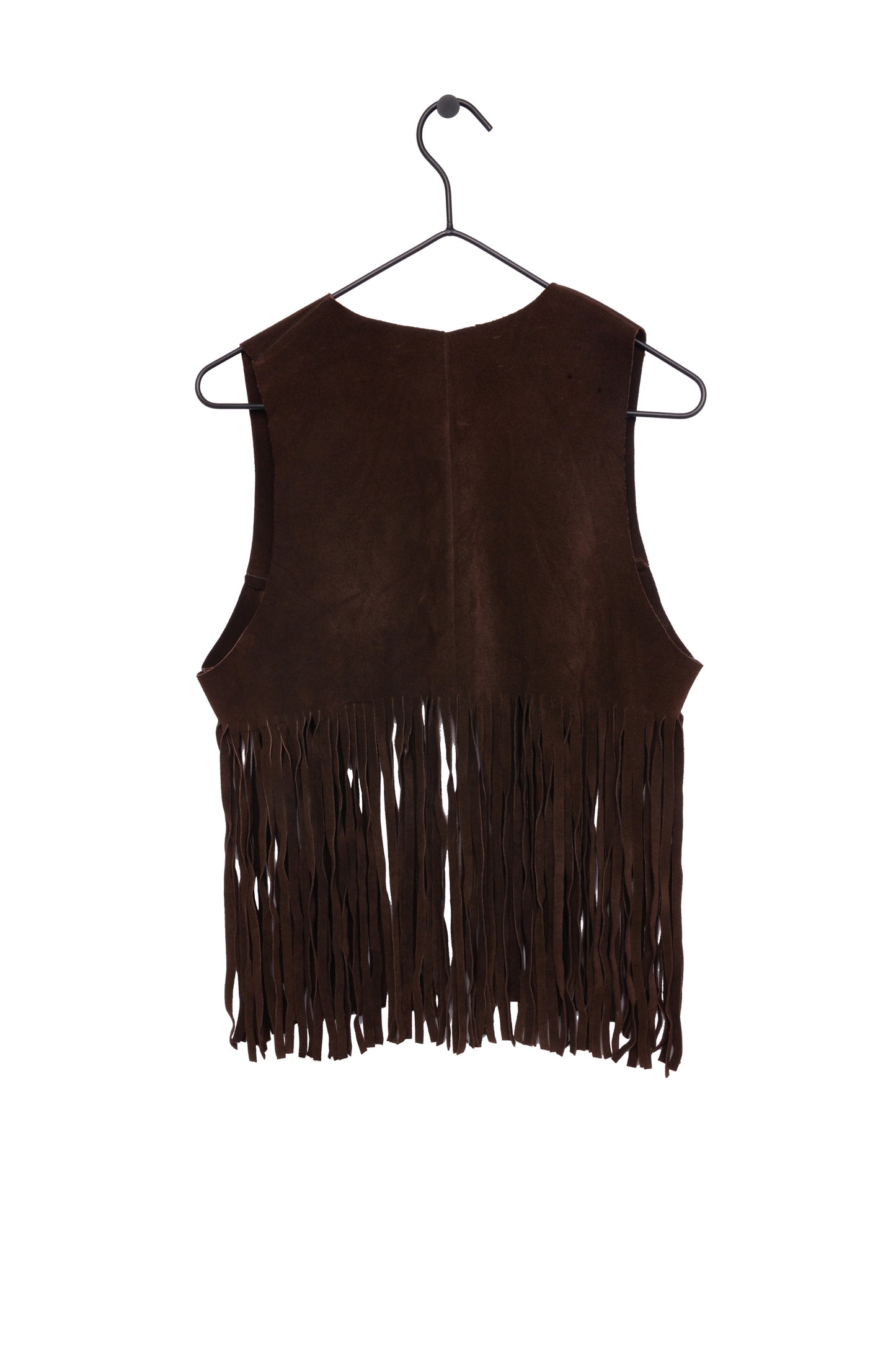 Brown Fringe Leather Vest