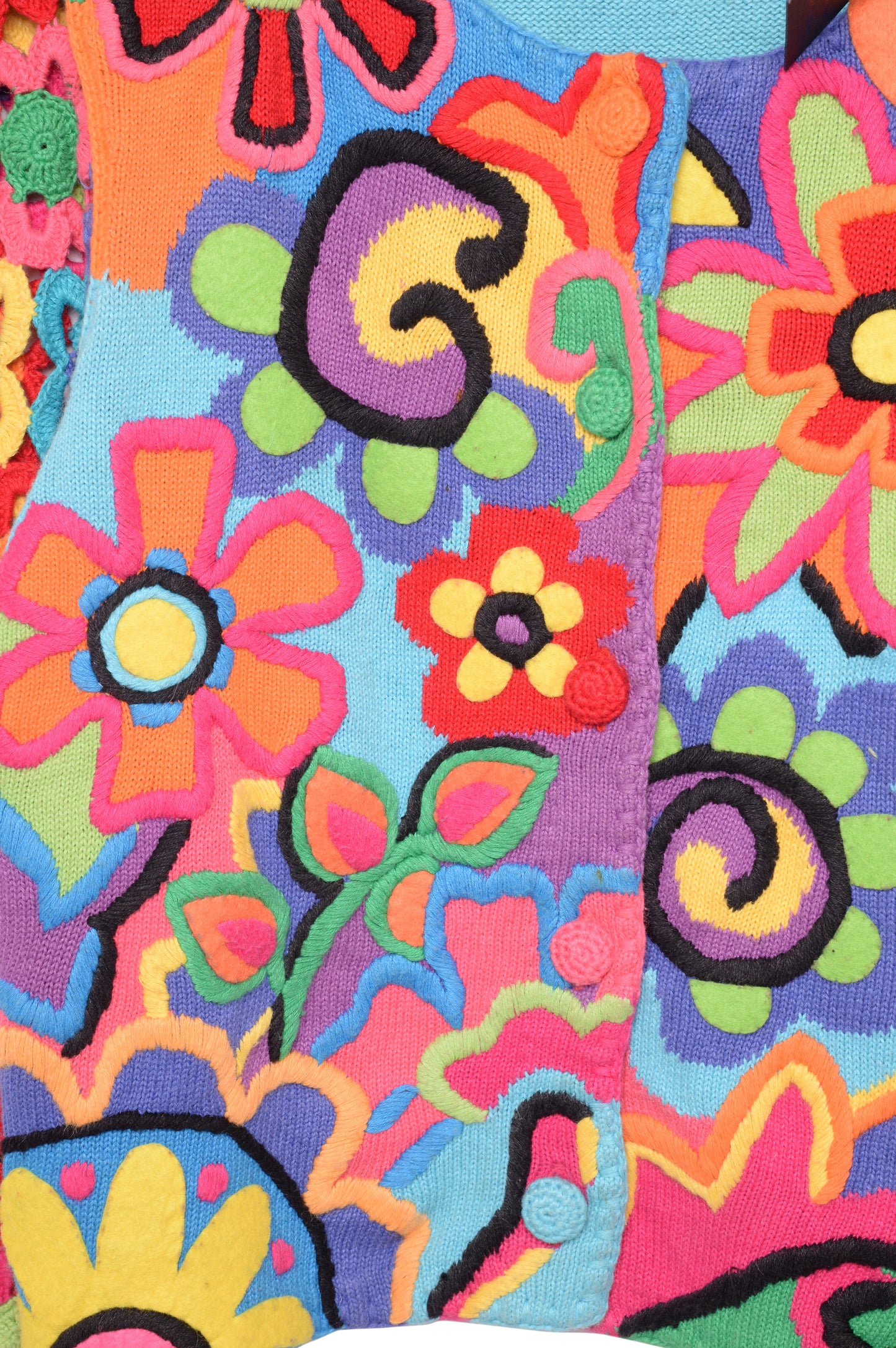 Groovy Floral Crochet Sweater