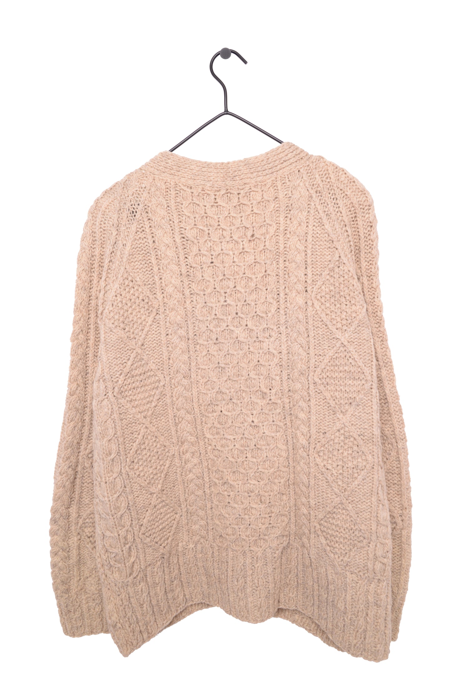 Wool Cable Knit Cardigan