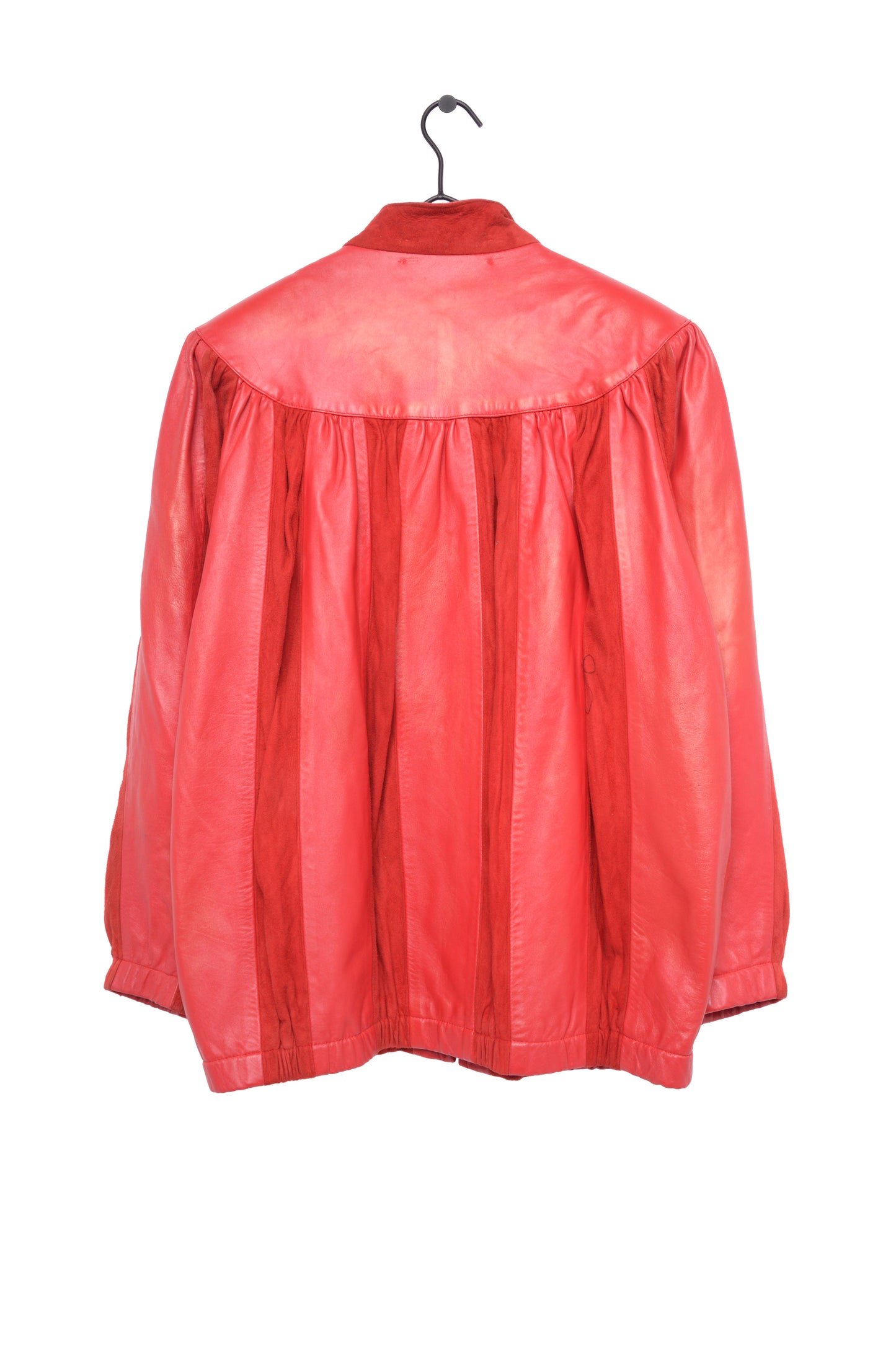 1980s Cherry Suede Panel Jacket