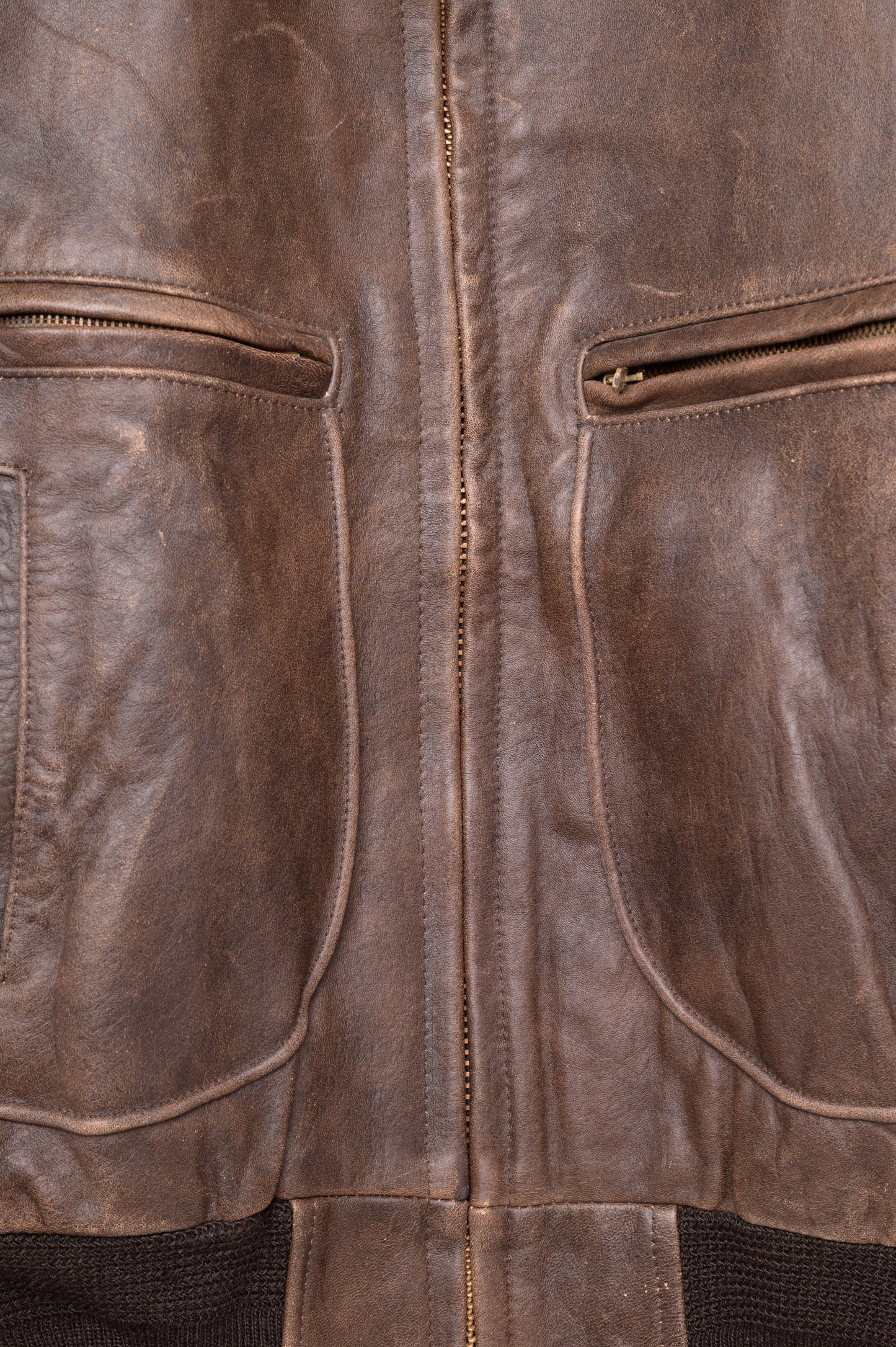 1980s Brown Leather Bomber USA