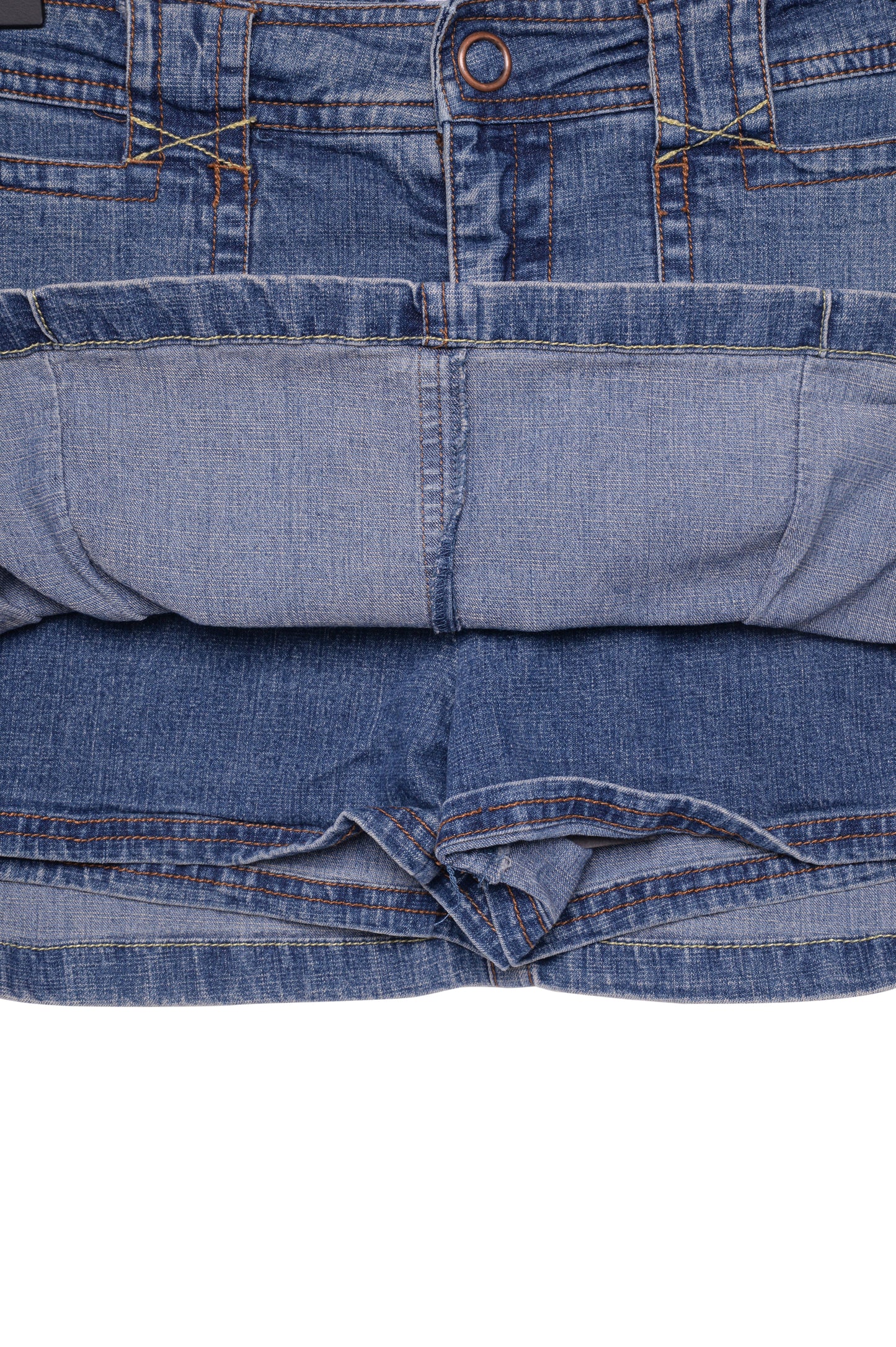 Y2K Pleated Denim Mini Skort