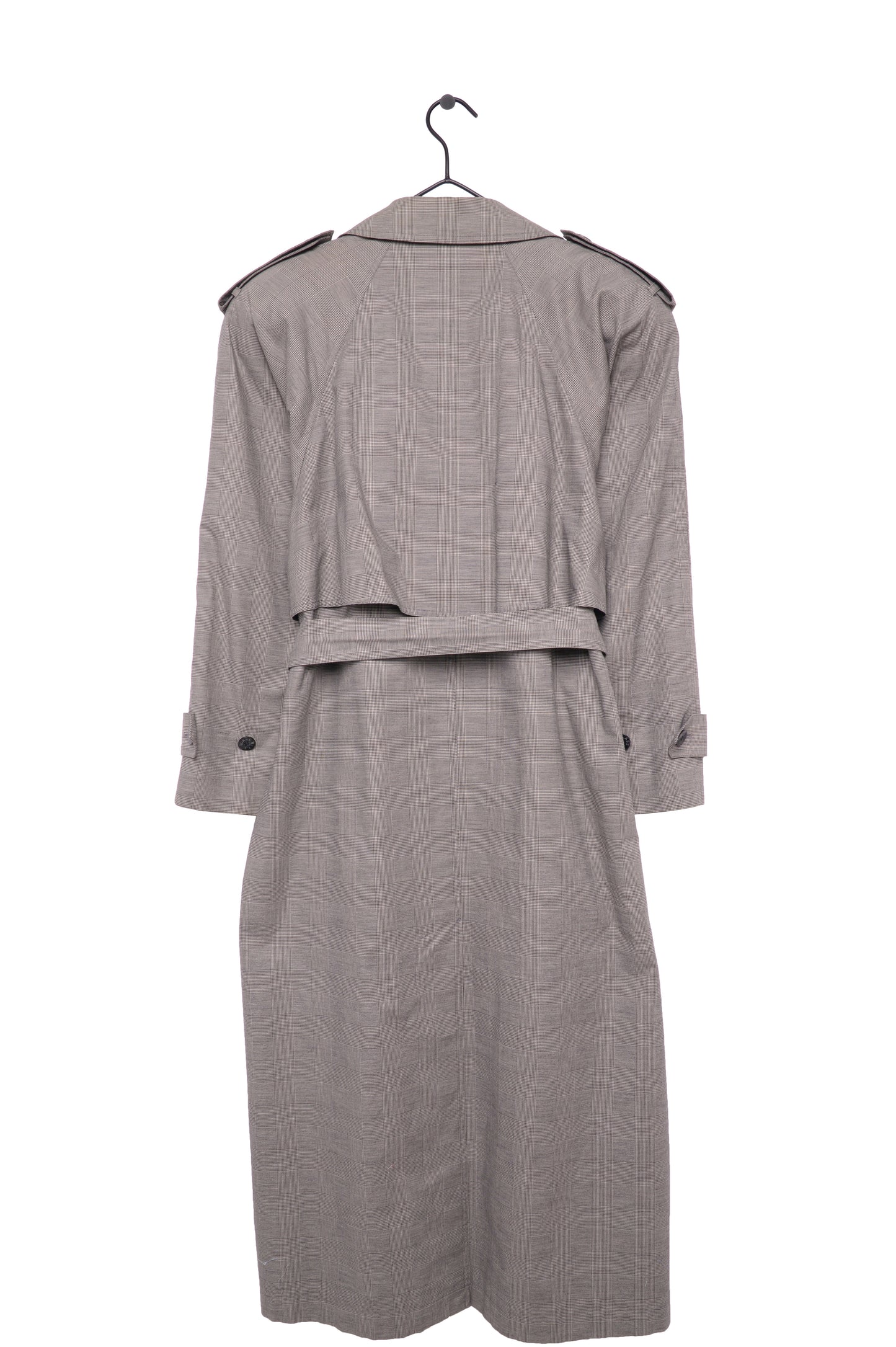 Plaid Belted Trench Coat