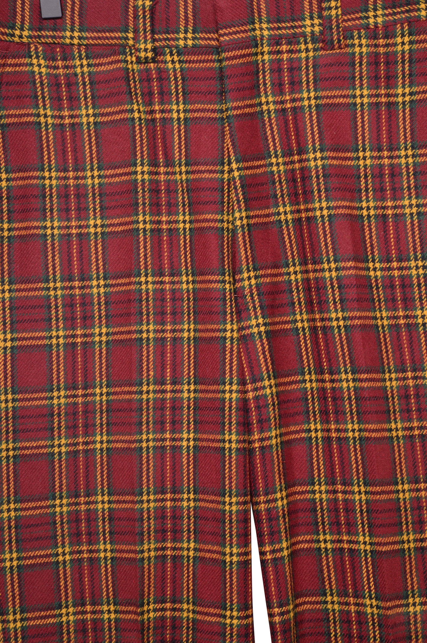 Plaid Flare Trousers