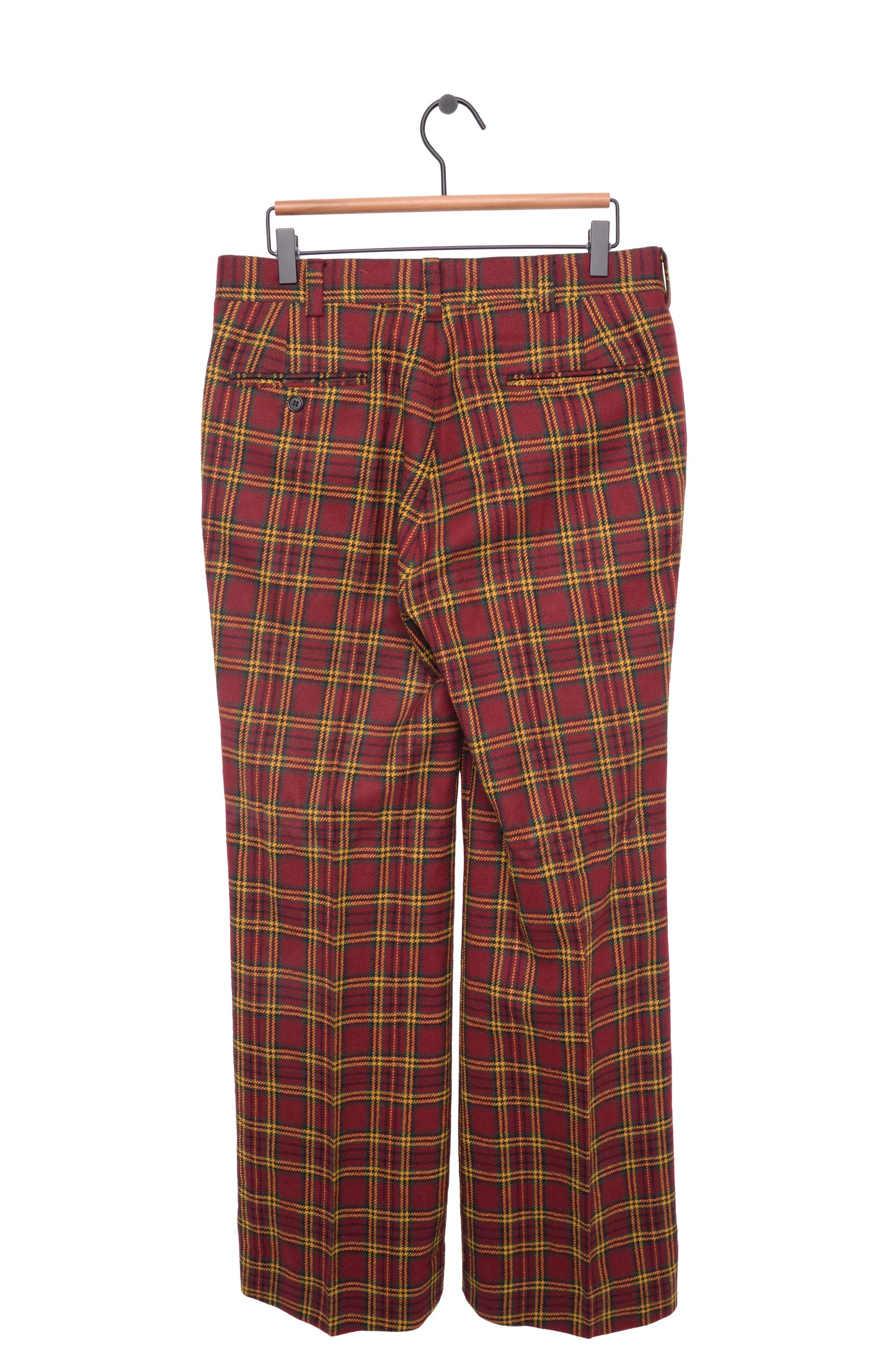 Plaid Flare Trousers