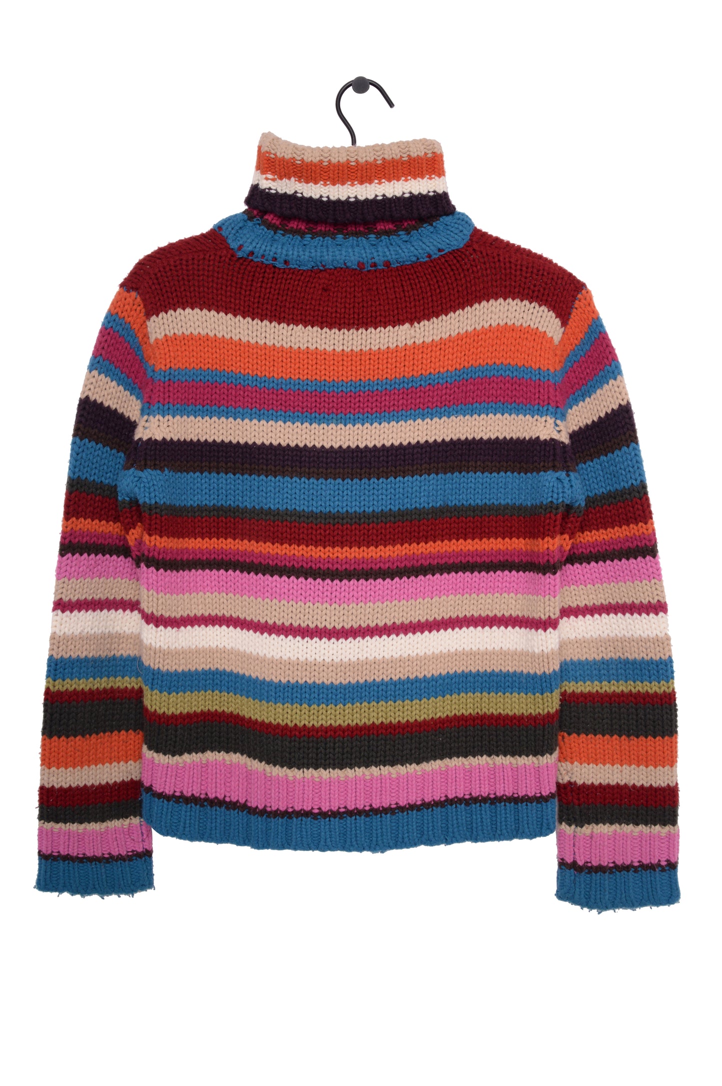 1990s Rainbow Stripe Turtleneck Sweater