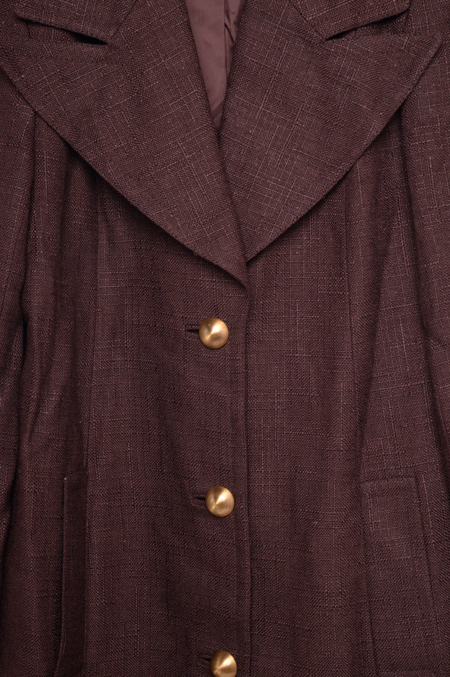 Textured Chocolate Long Coat
