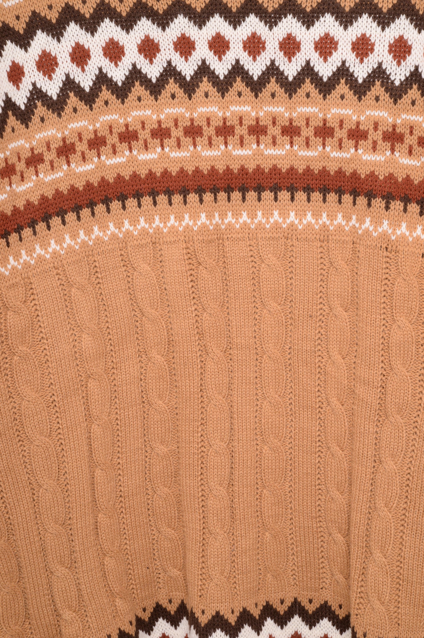 Geometric Cable Knit Sweater