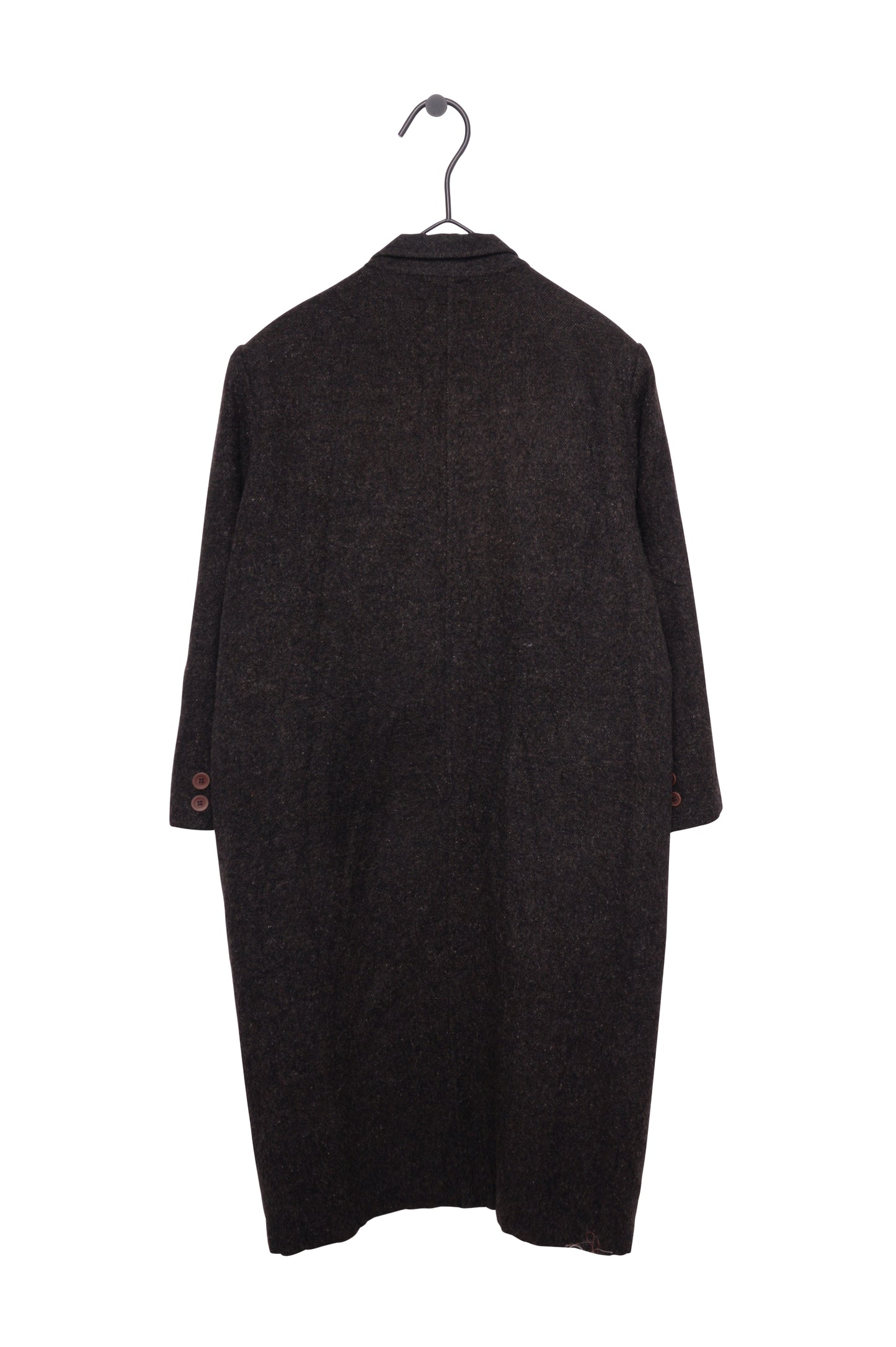 Textured Chocolate Wool Coat