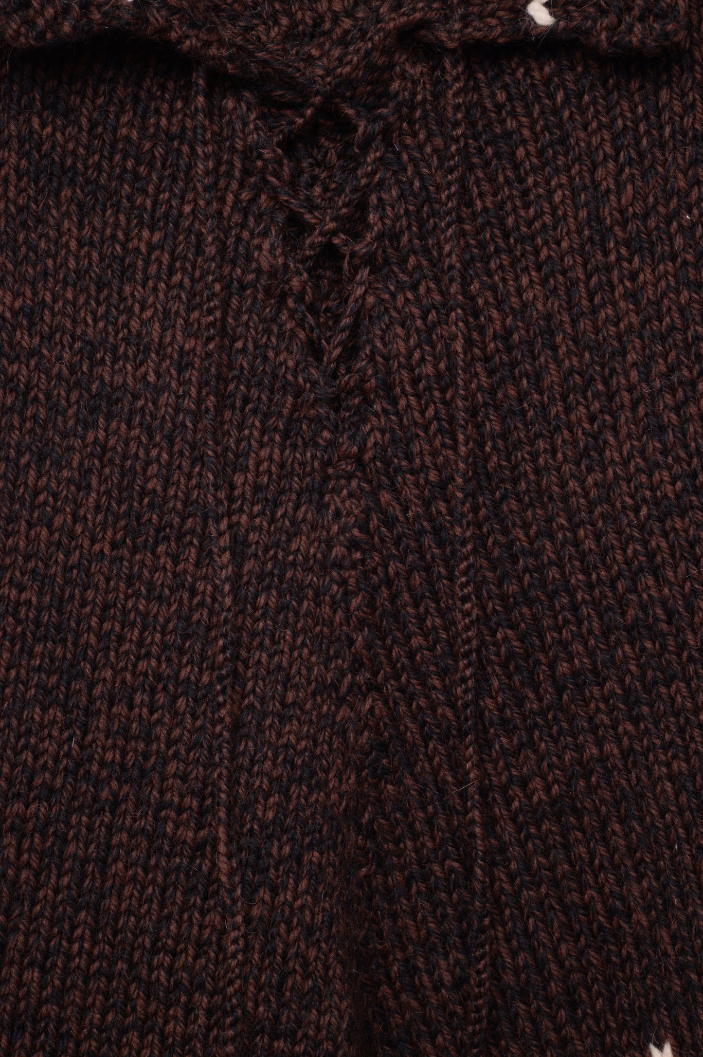 Chocolate Geometric Knit Shawl