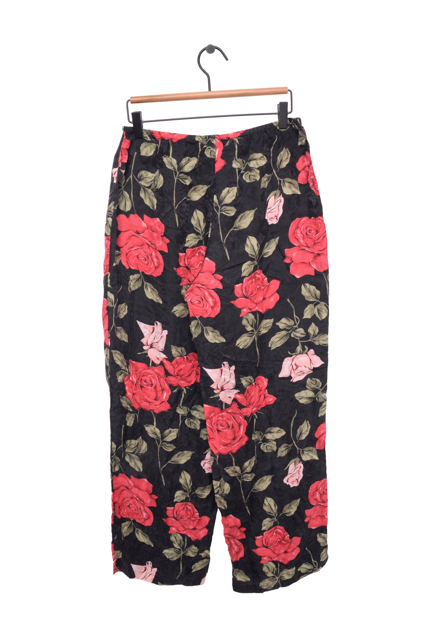Silk Floral Drawstring Trousers