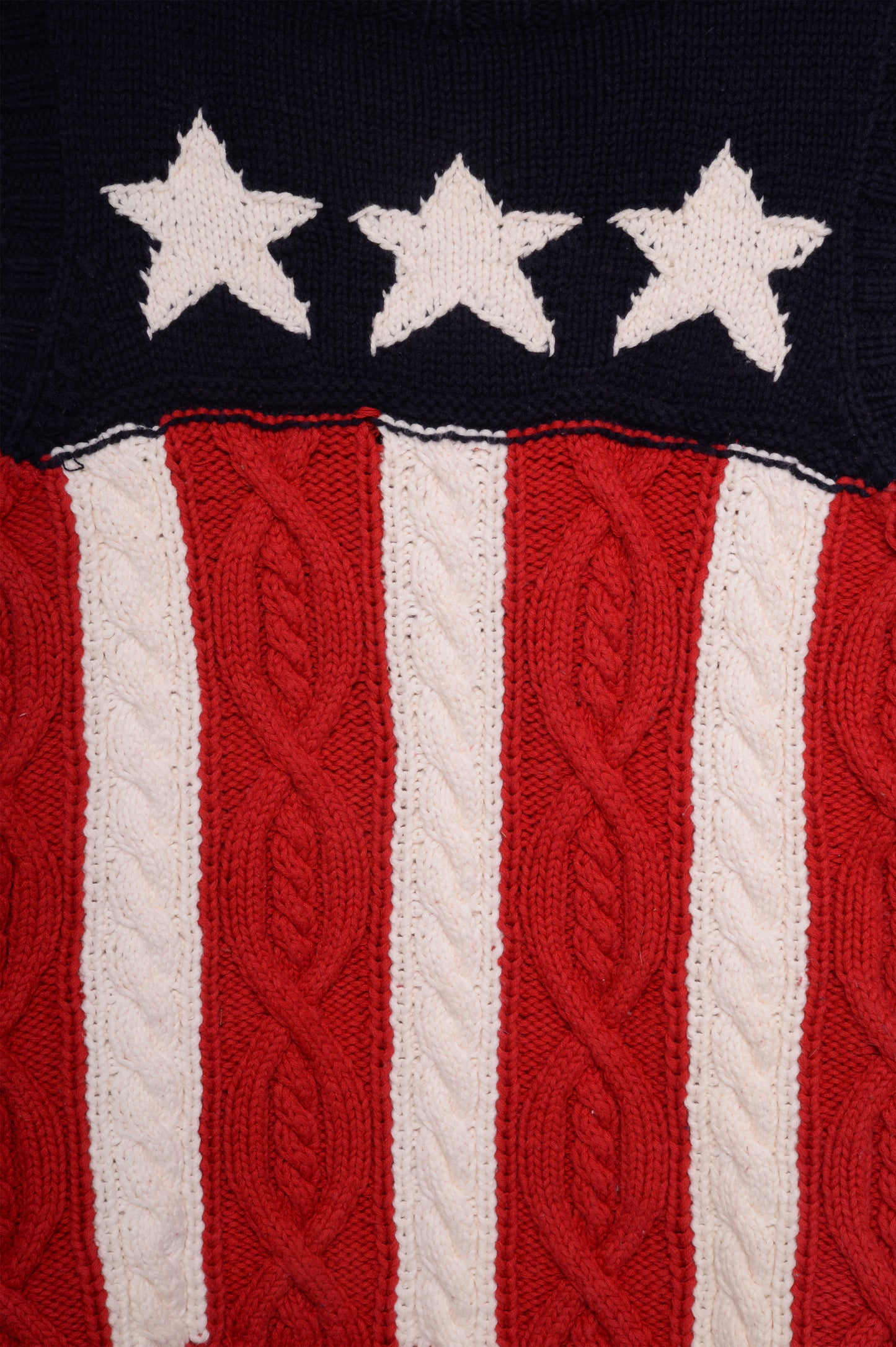 Hand Knit Stars & Stripes Sweater Vest