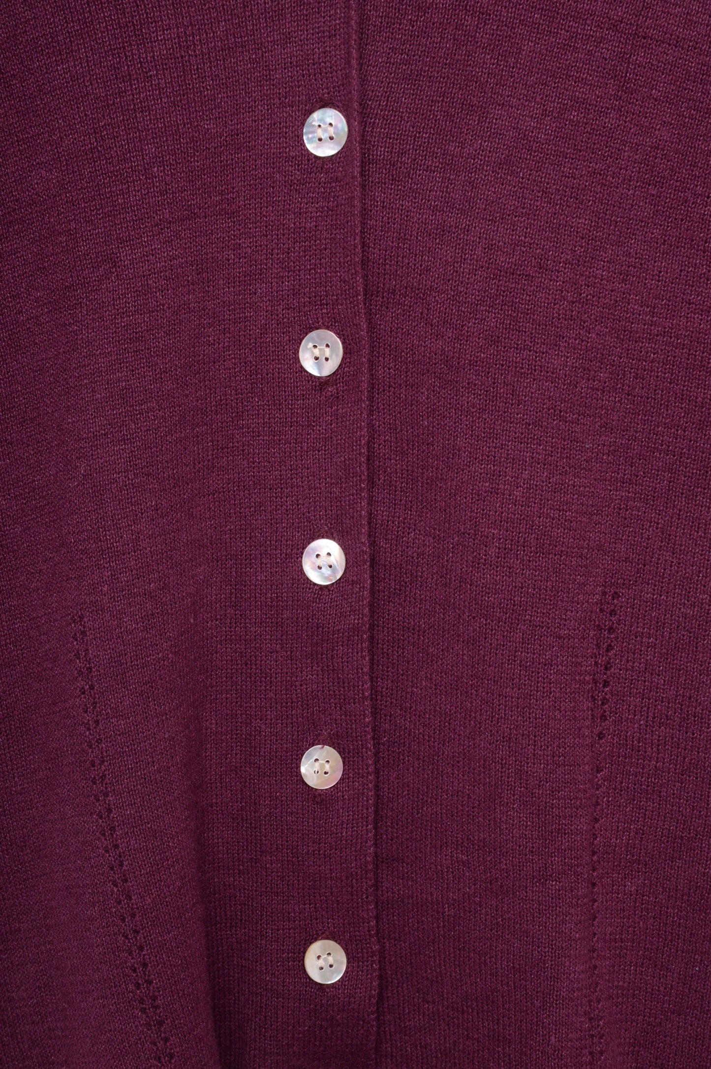 Plum Knit Button Top