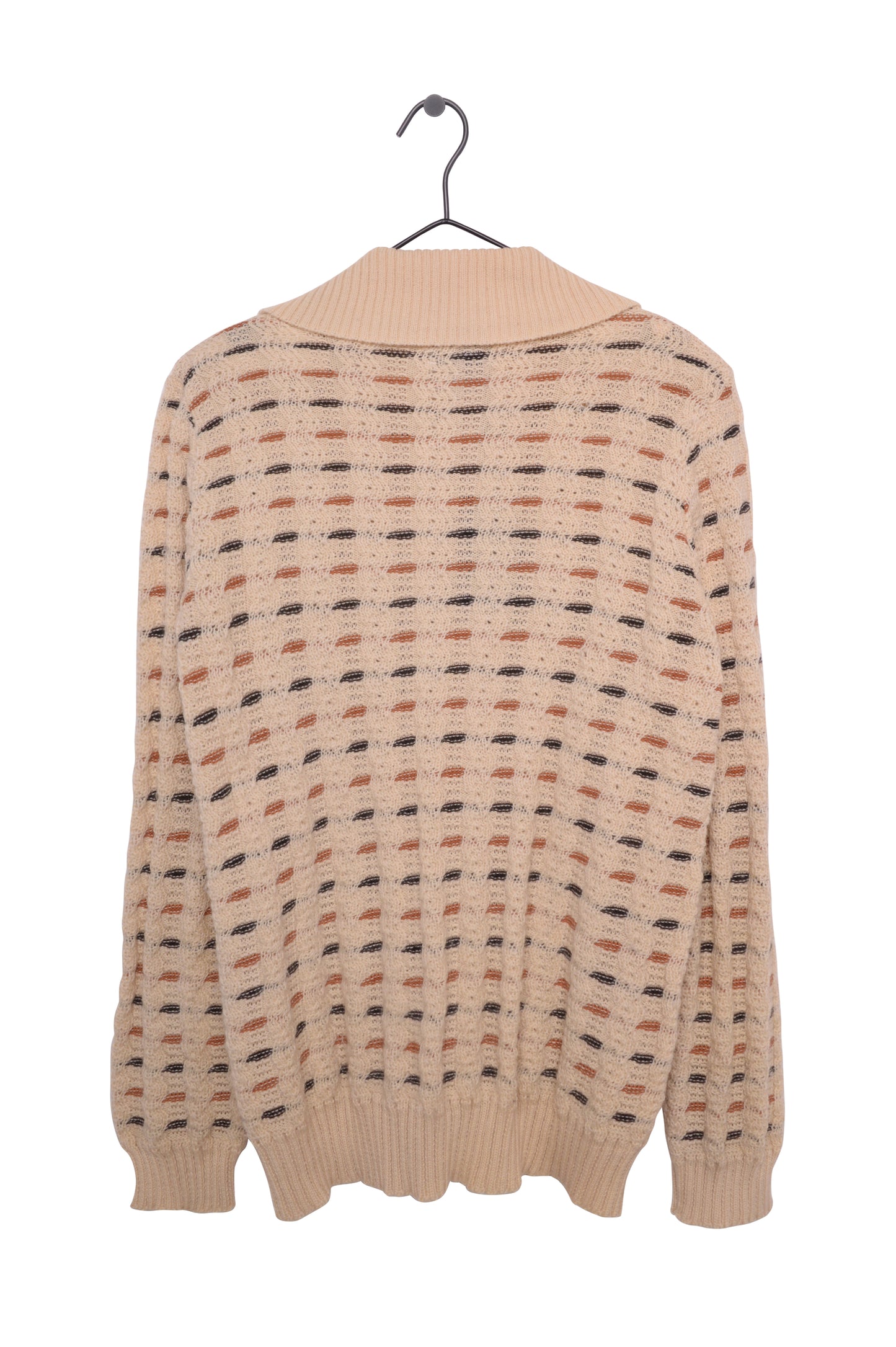 1970s Textured Collared Cardigan