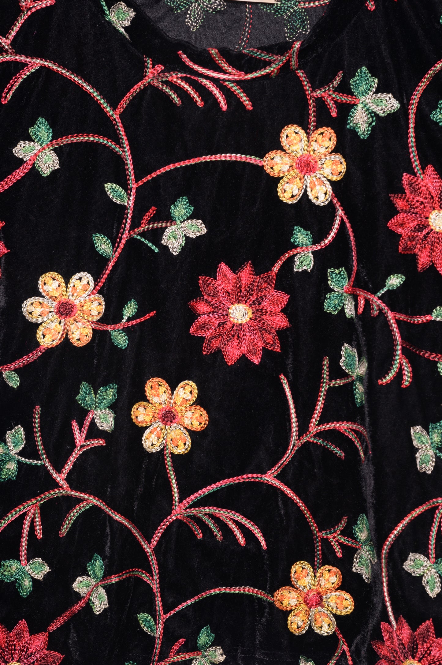 Floral Velour Crop Top