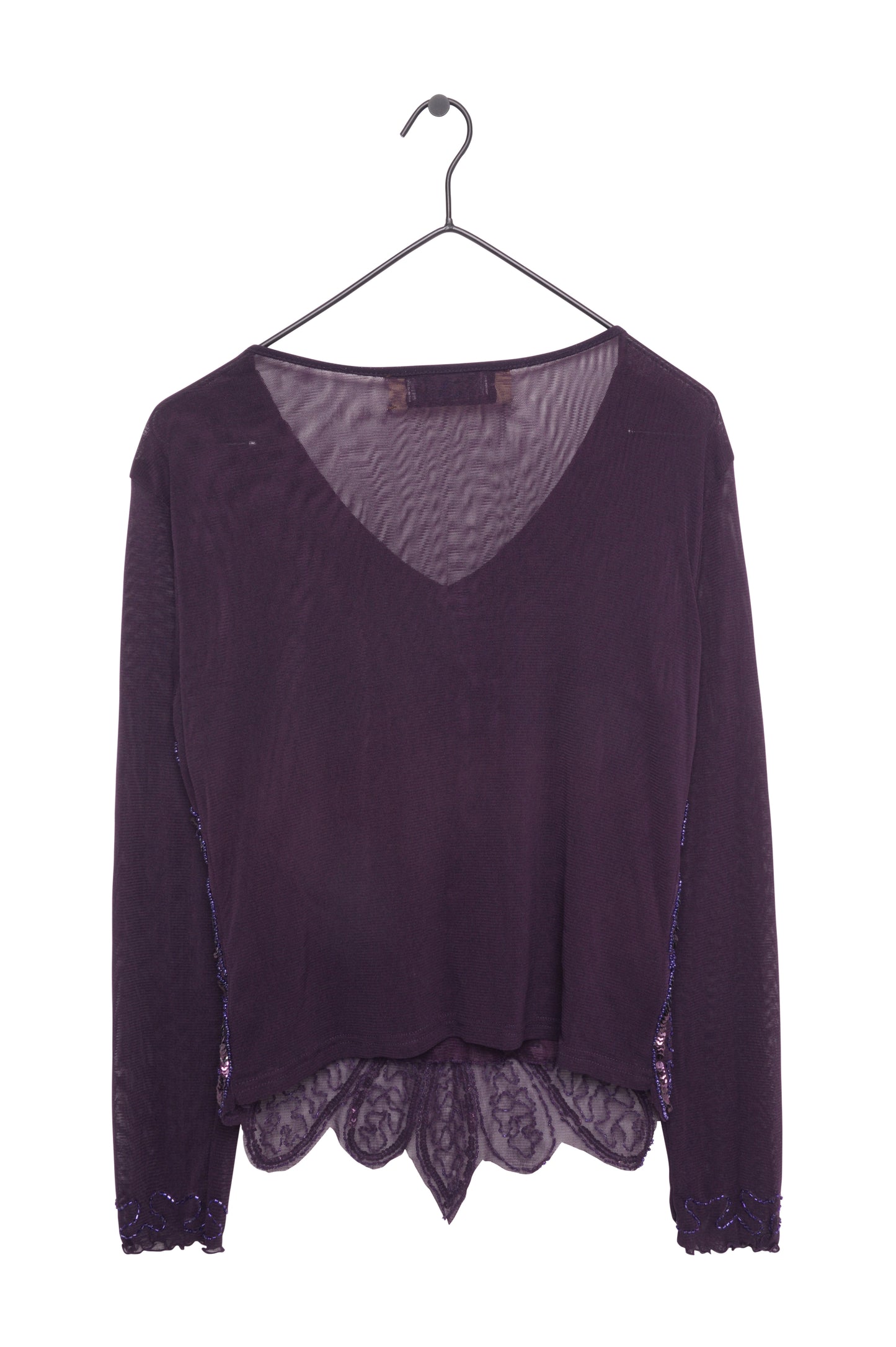 Y2K Sheer Sequin Top