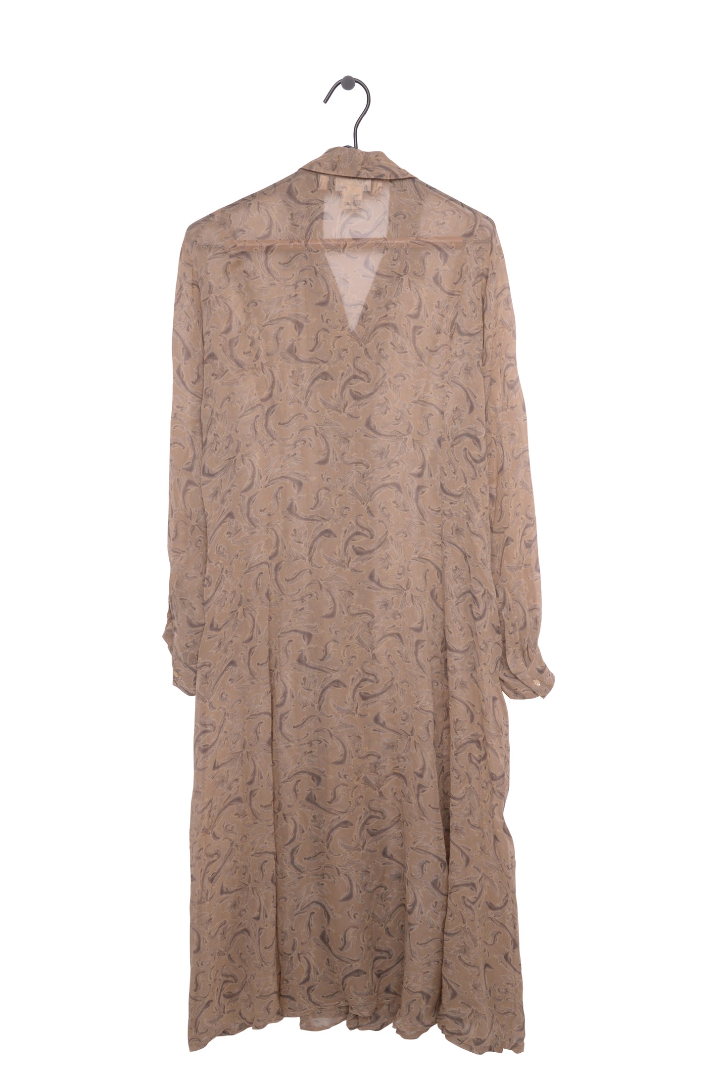 Silk Abstract Floral Maxi Dress