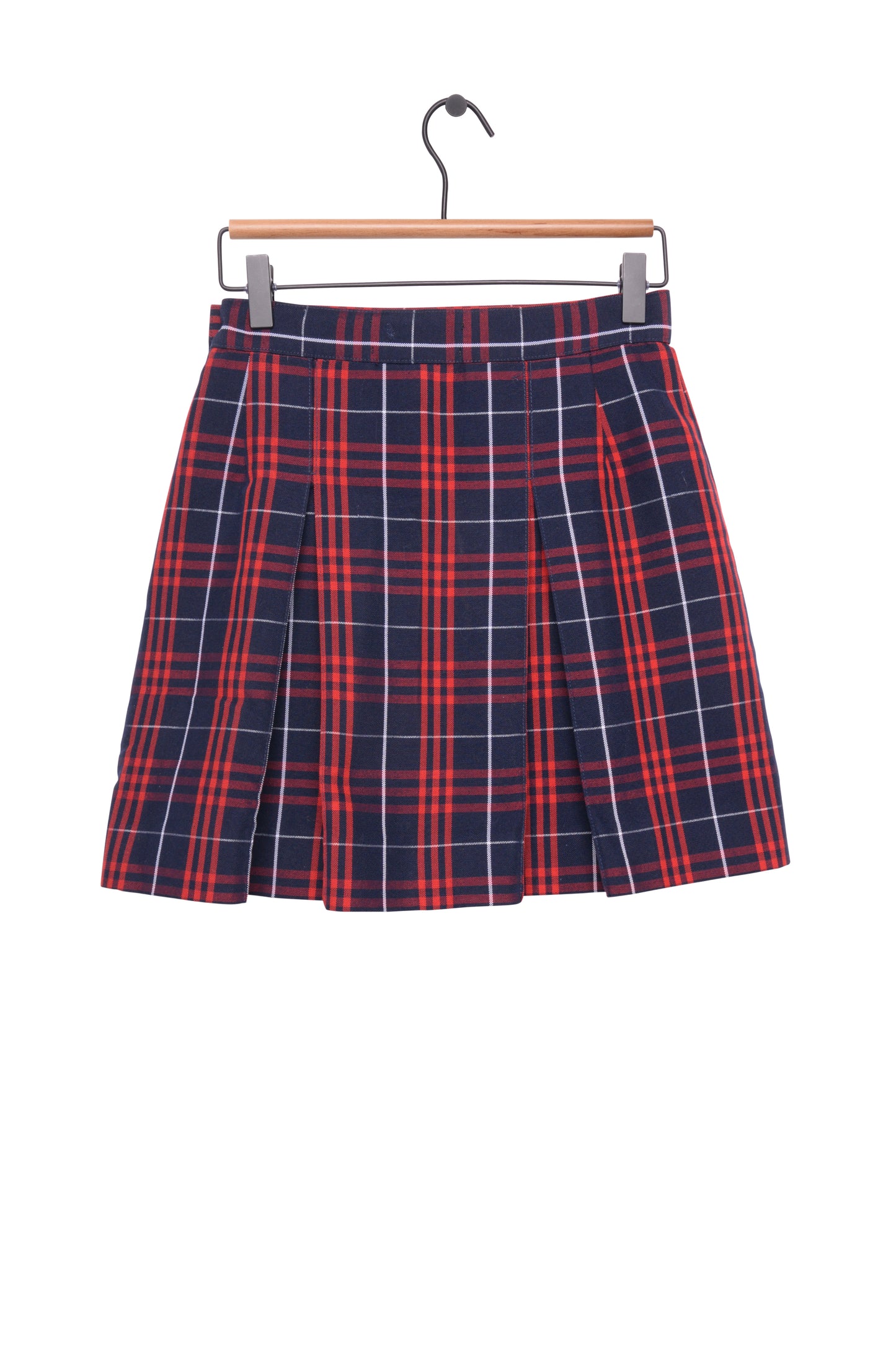 Pleated Plaid Mini Skirt