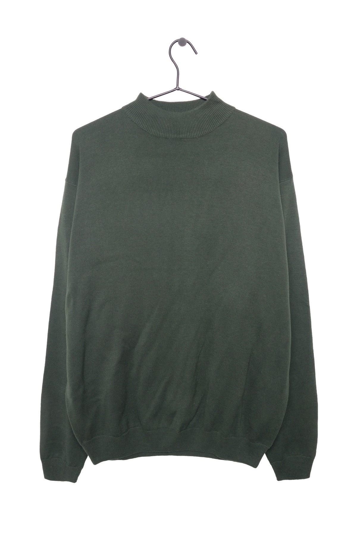 Green Knit Turtleneck Top