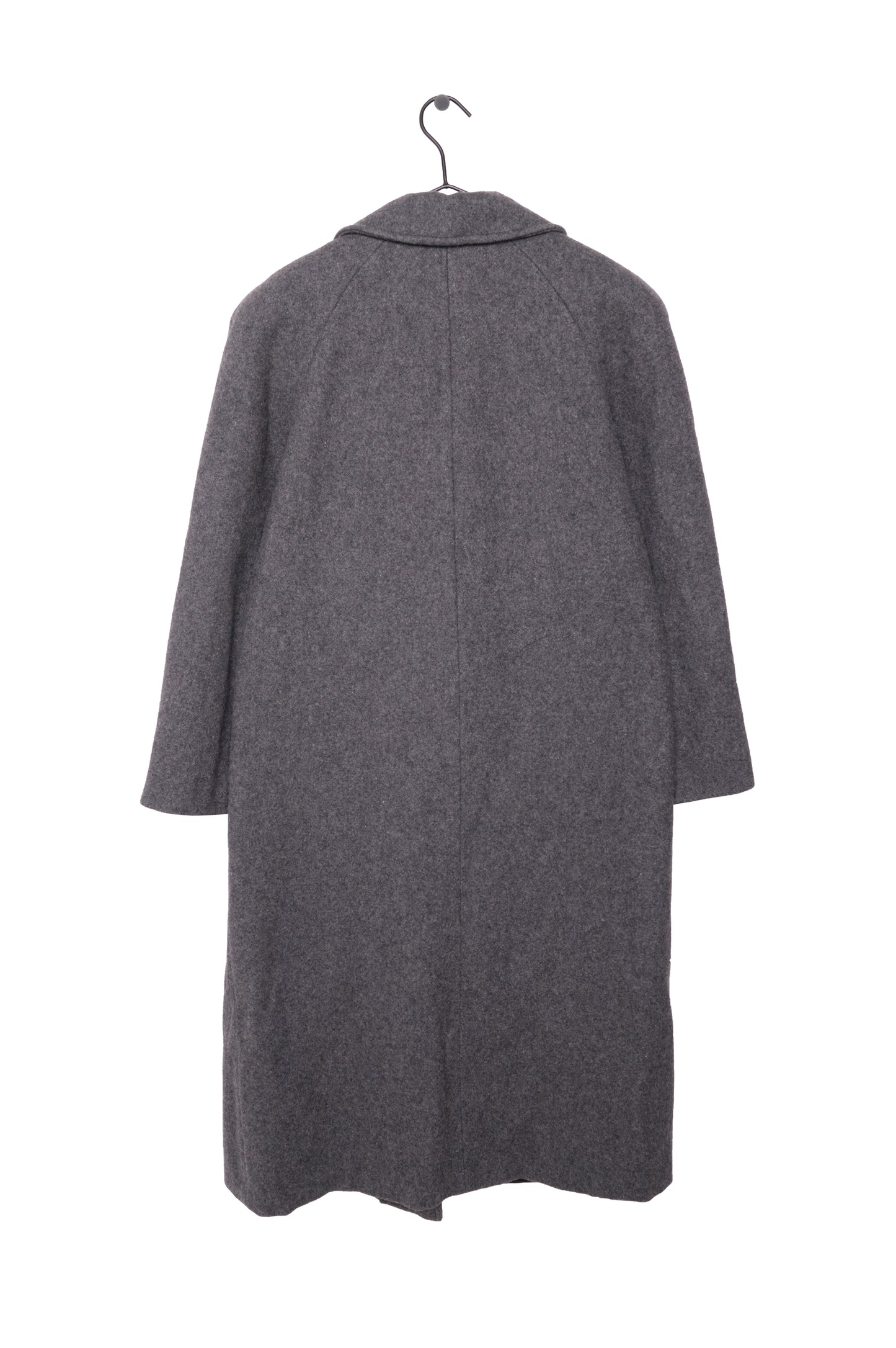 1980s Charcoal Wool Coat USA