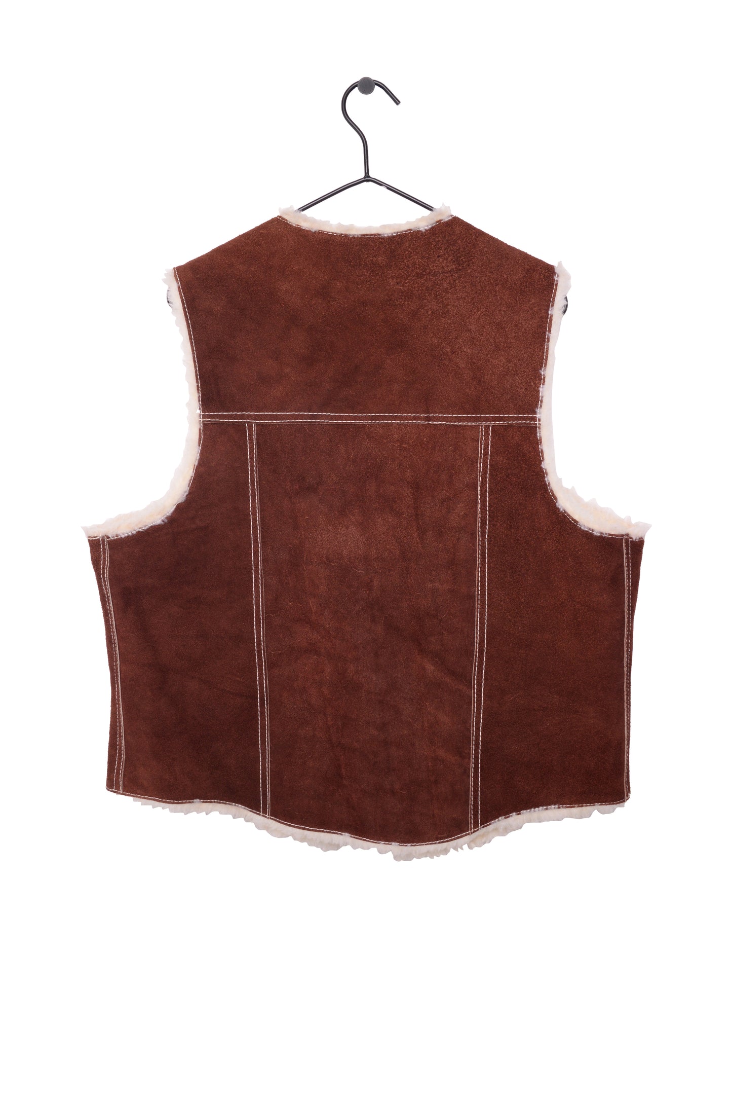 1970s Sherpa Suede Vest