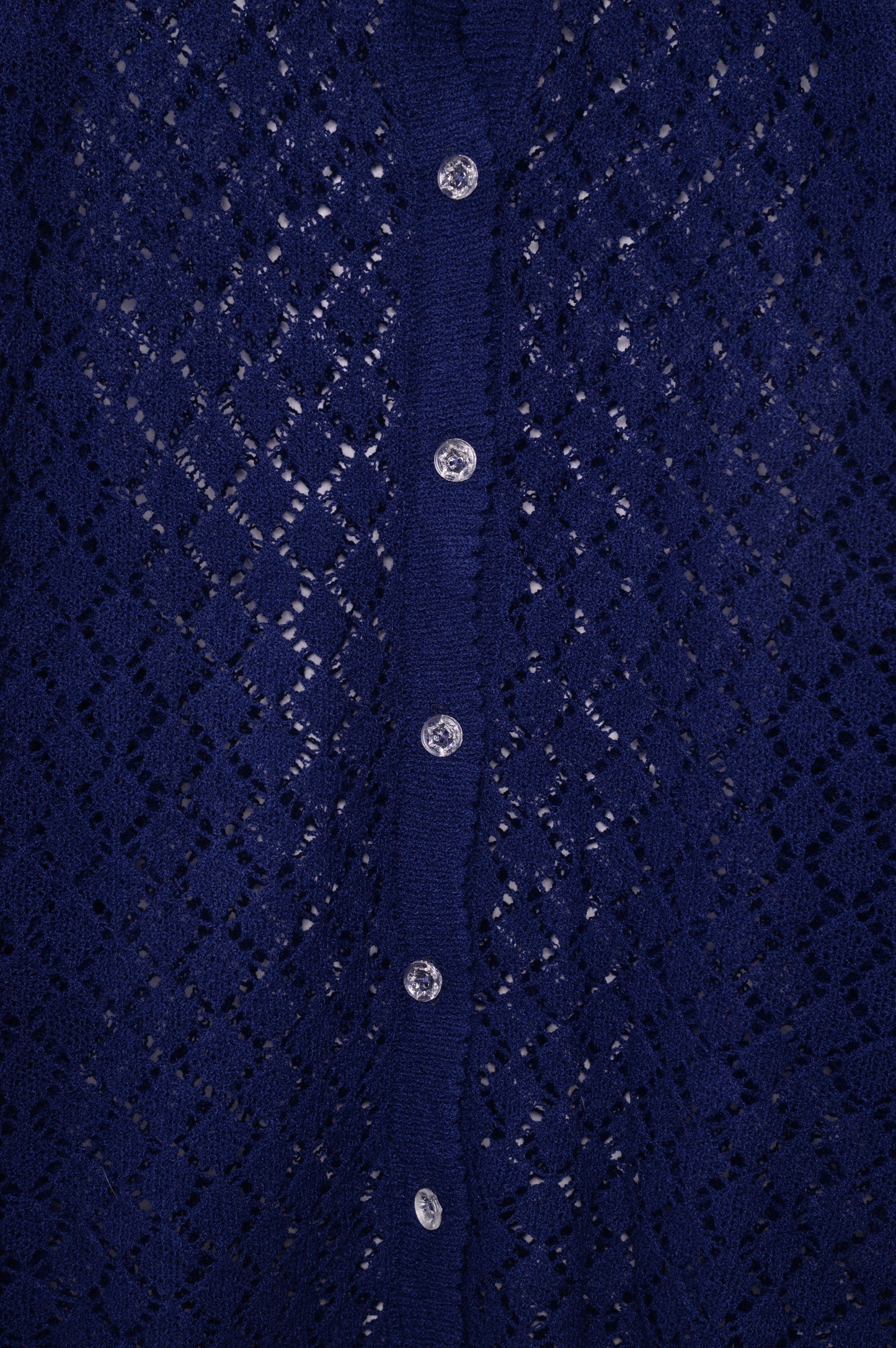 Navy Open Knit Cardigan