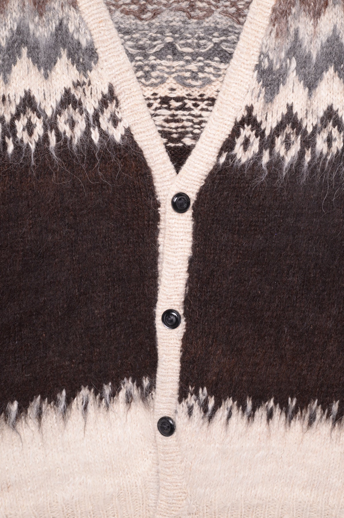Wool Geometric Button Sweater Vest