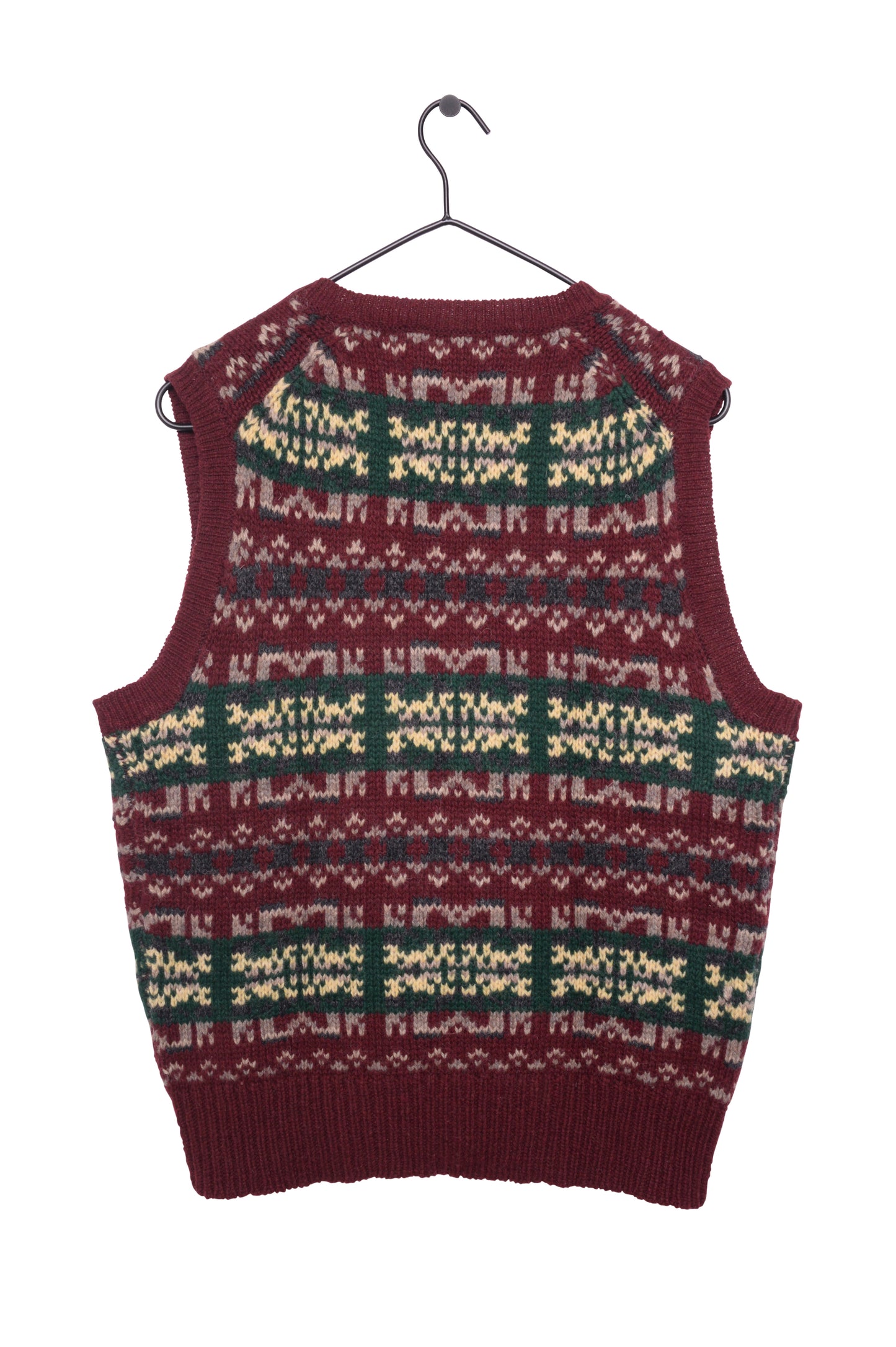 Geometric Wool Sweater Vest