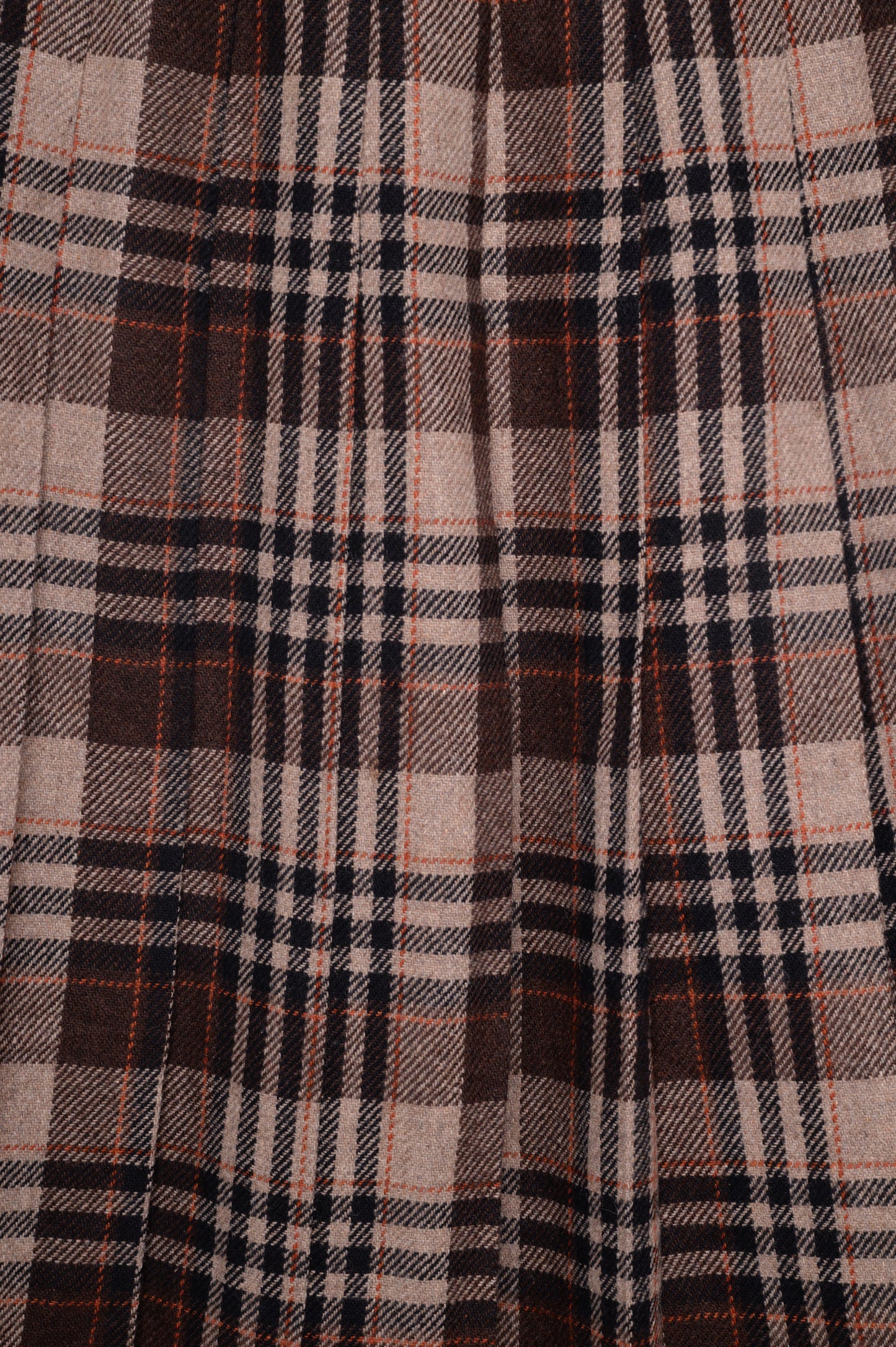 Wool Pleated Midi Skirt