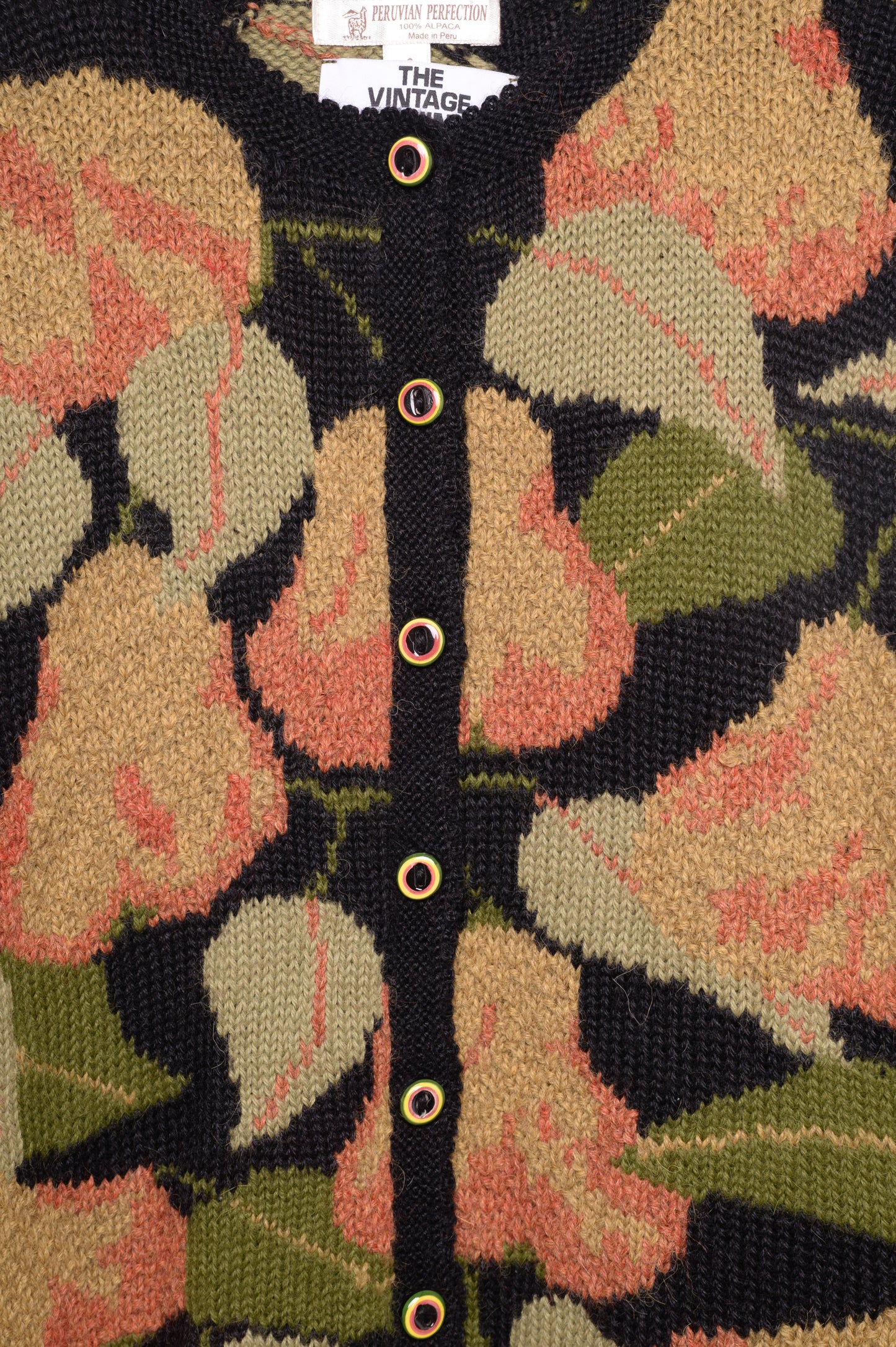 Hand Knit Alpaca Pears Cardigan