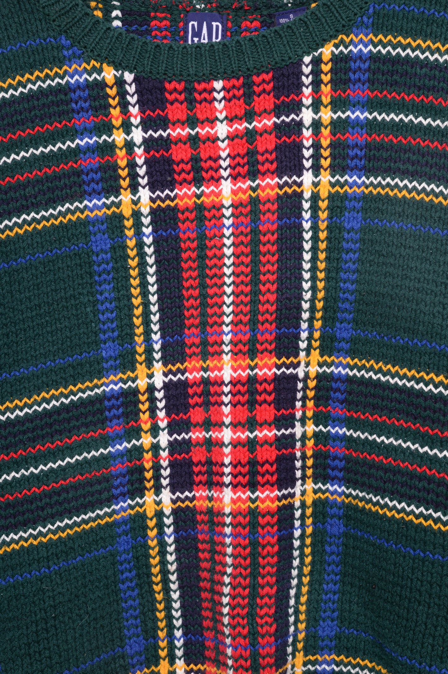 1990s Gap Plaid Sweater