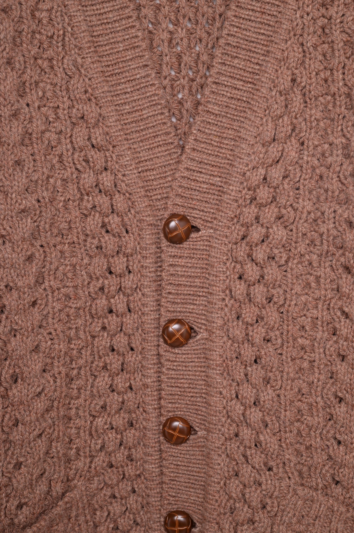 Cable Knit Wool Cardigan