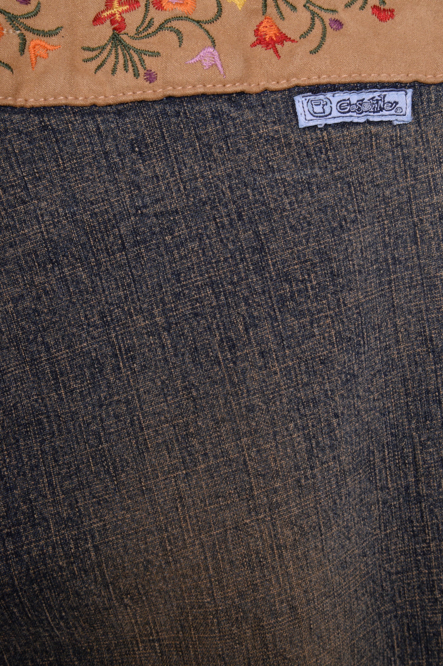 Y2K Embroidered Gasoline Jeans