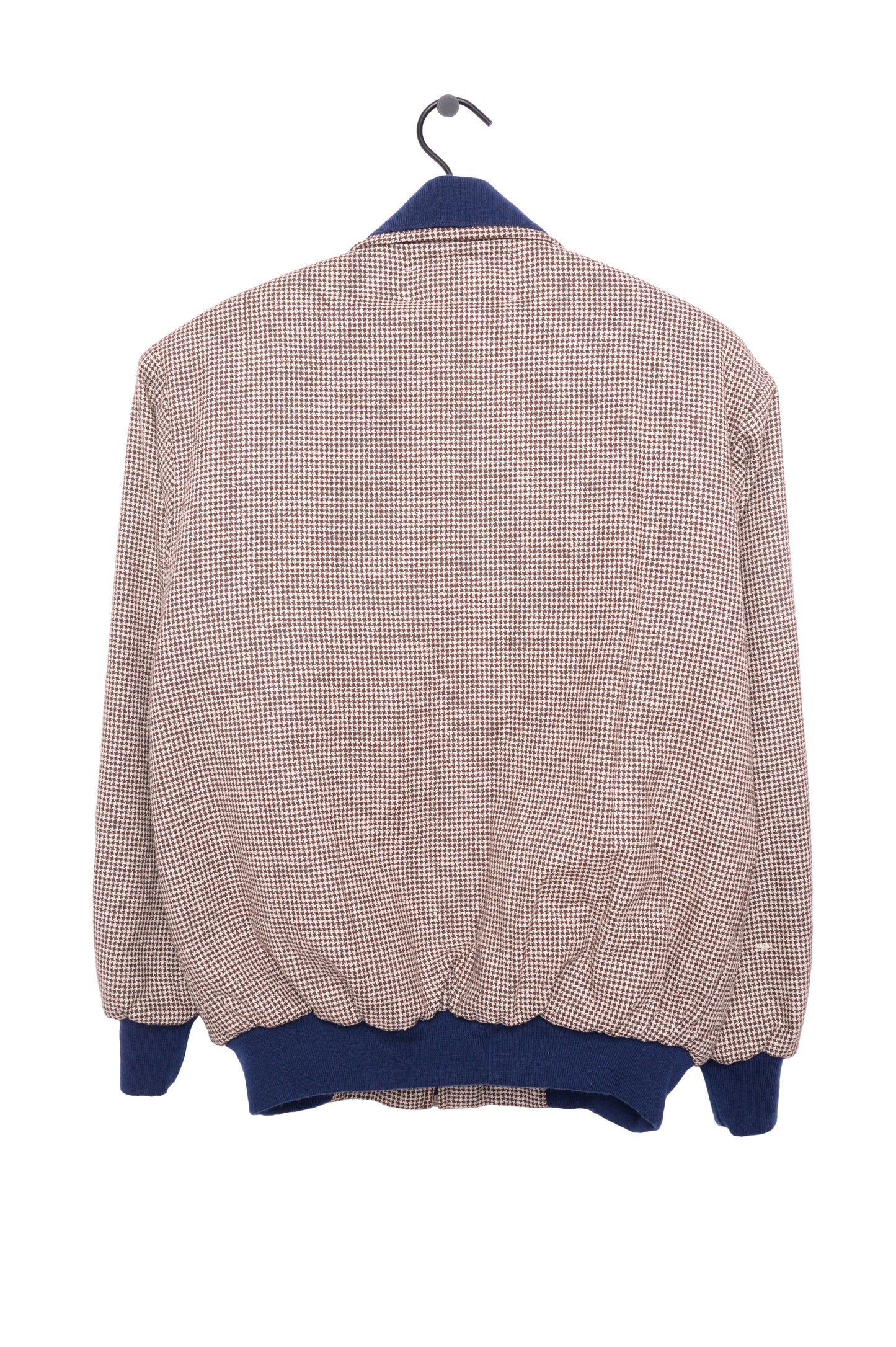 Houndstooth Lined Bomber Jacket