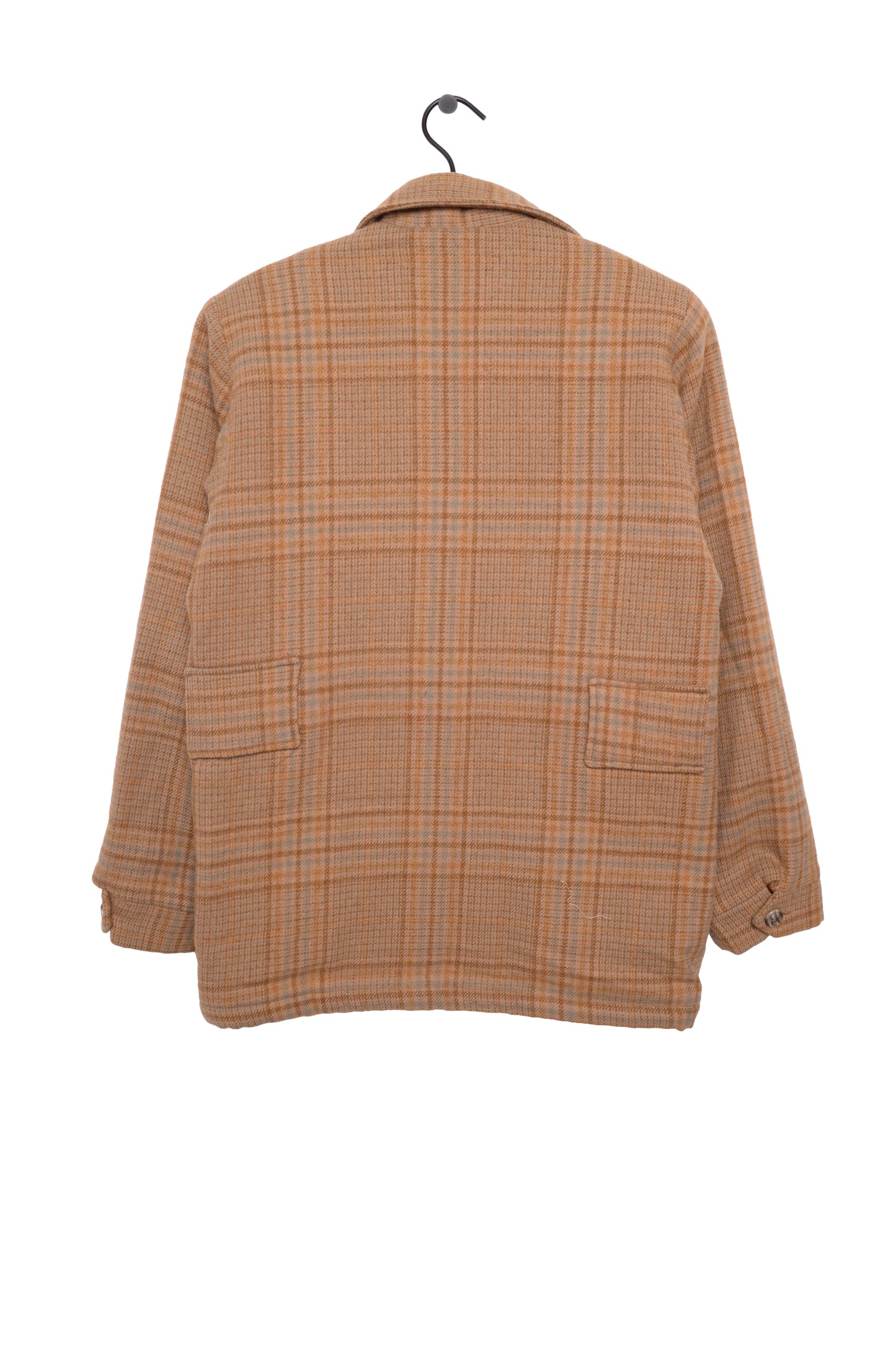 Lined Plaid Wool Coat