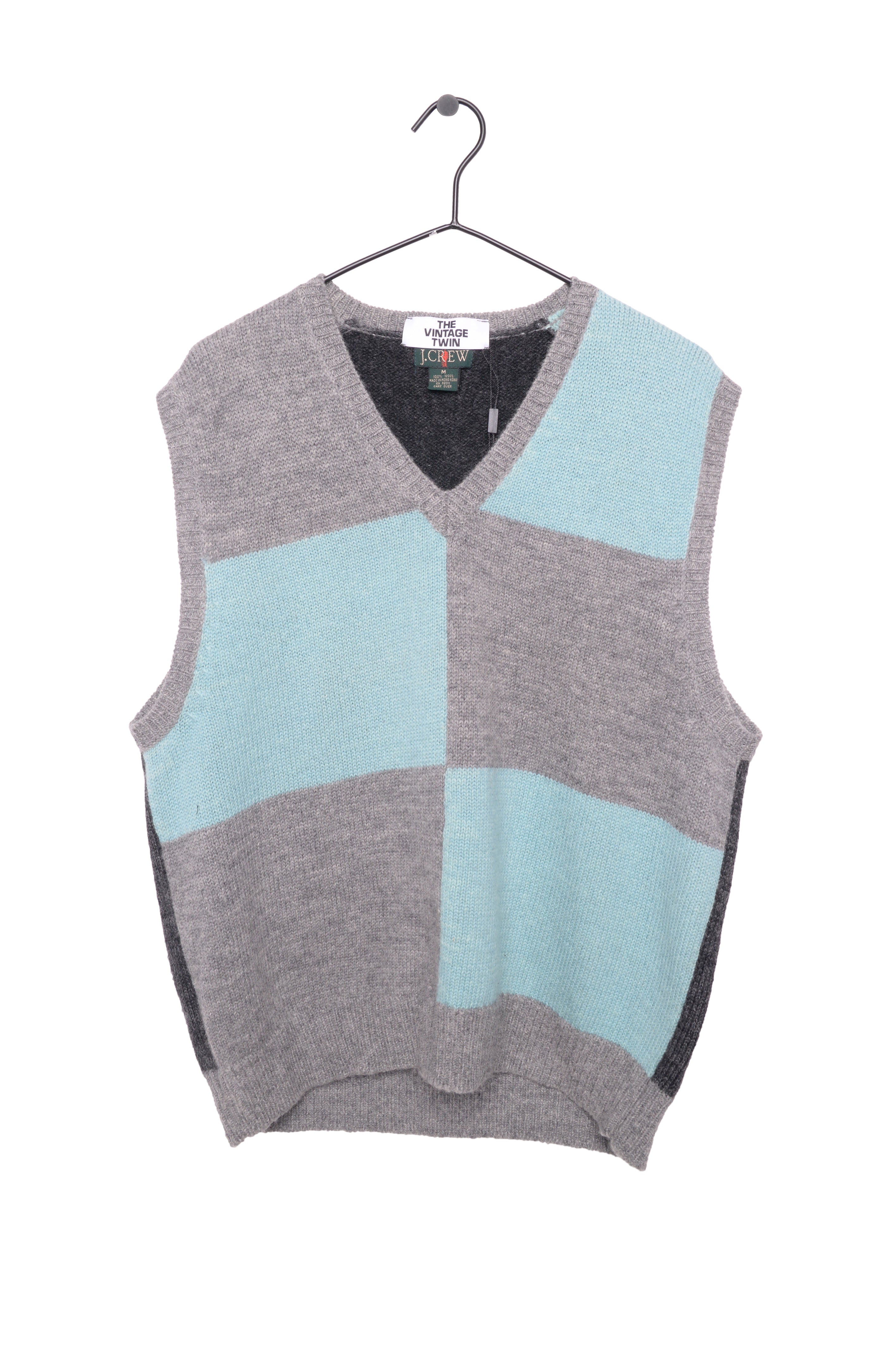 Colorblock Wool Sweater Vest Free Shipping - The Vintage Twin