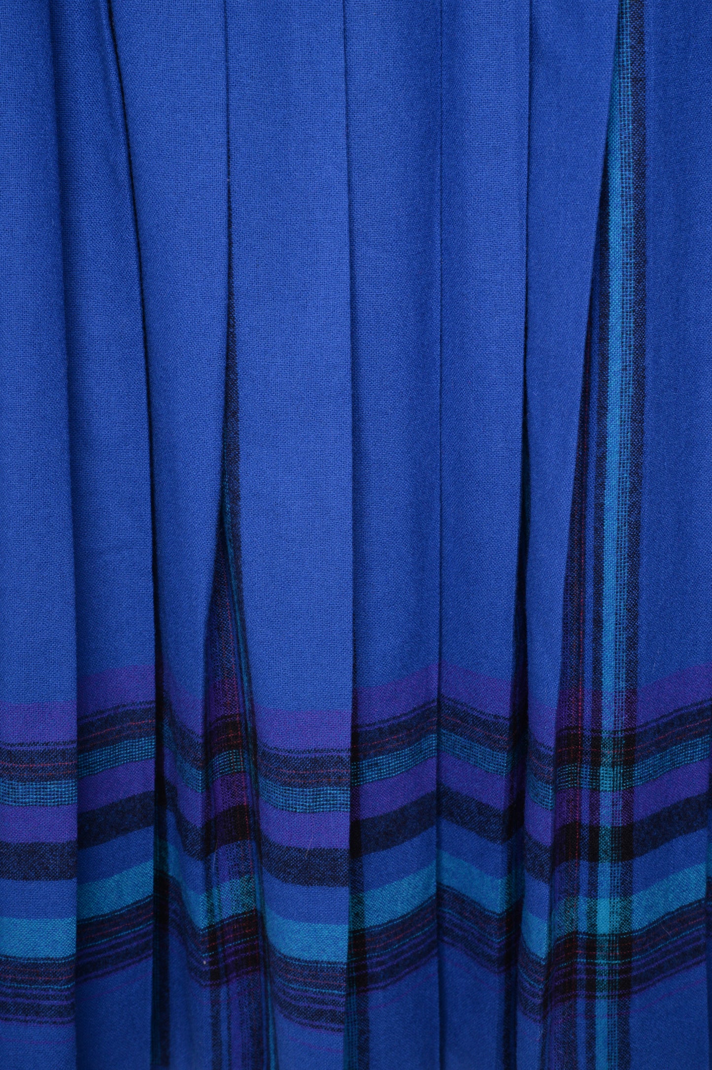 Pleated Wool Midi Skirt